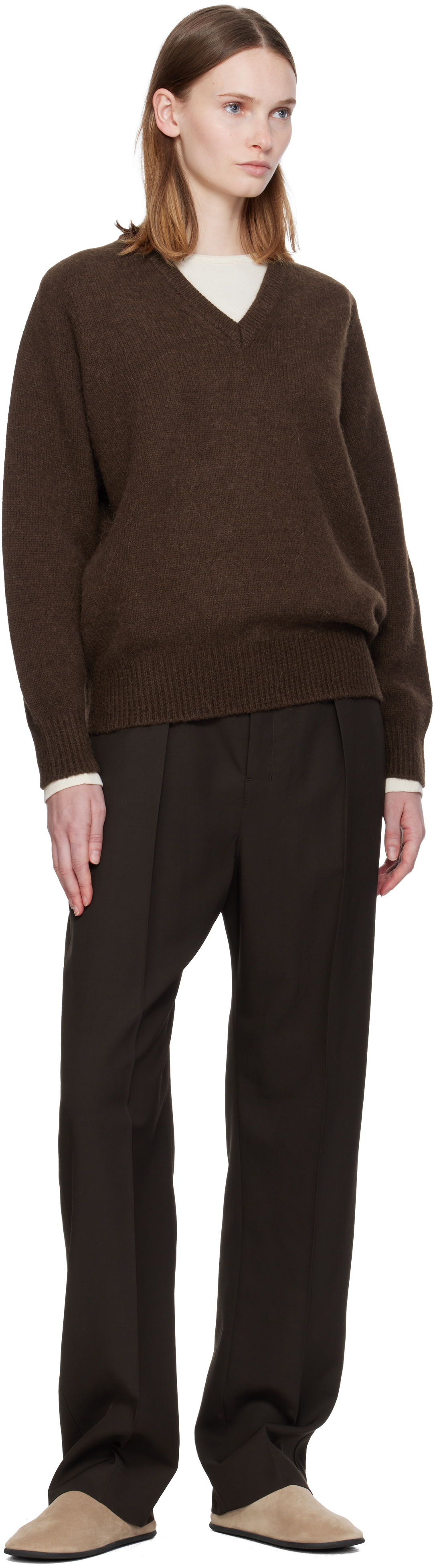 Nothing Written Brown Pound Alpaca Sweater In Brown