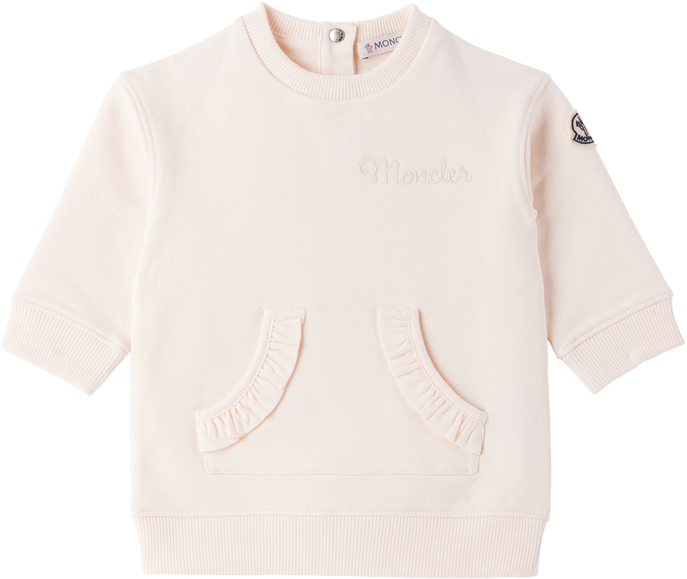 Moncler Enfant ベビー｜ピンク クルーネック スウェットシャツ