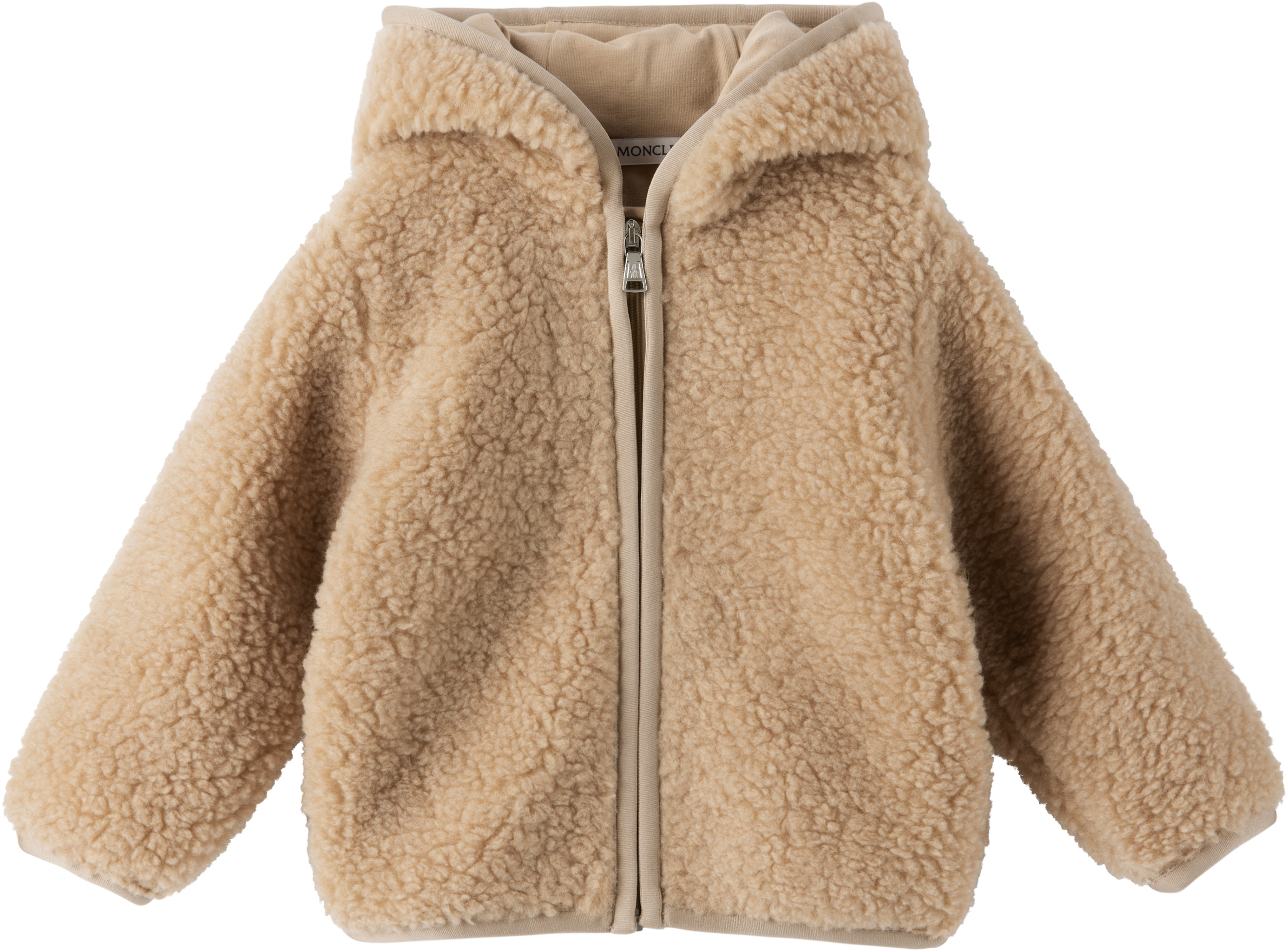 Moncler Enfant ベビー｜ベージュ Teddy ジップアップフーディ