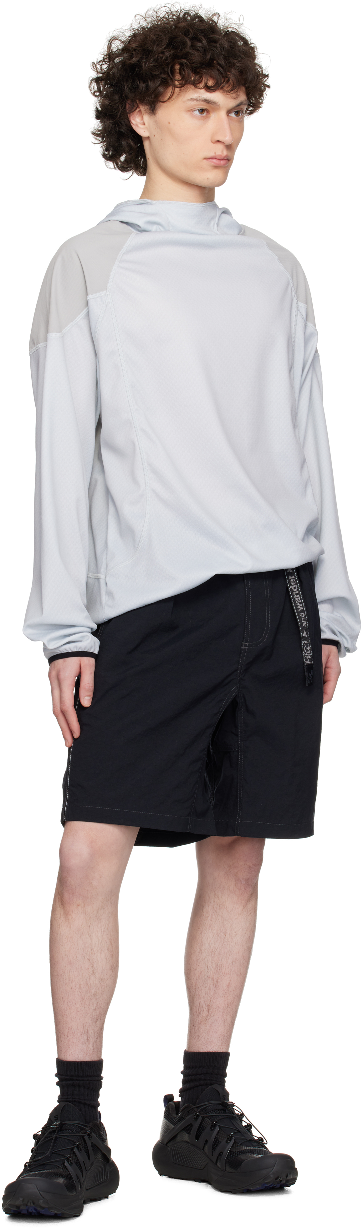 And Wander Black Gramicci Edition Nylon G Shorts In Black