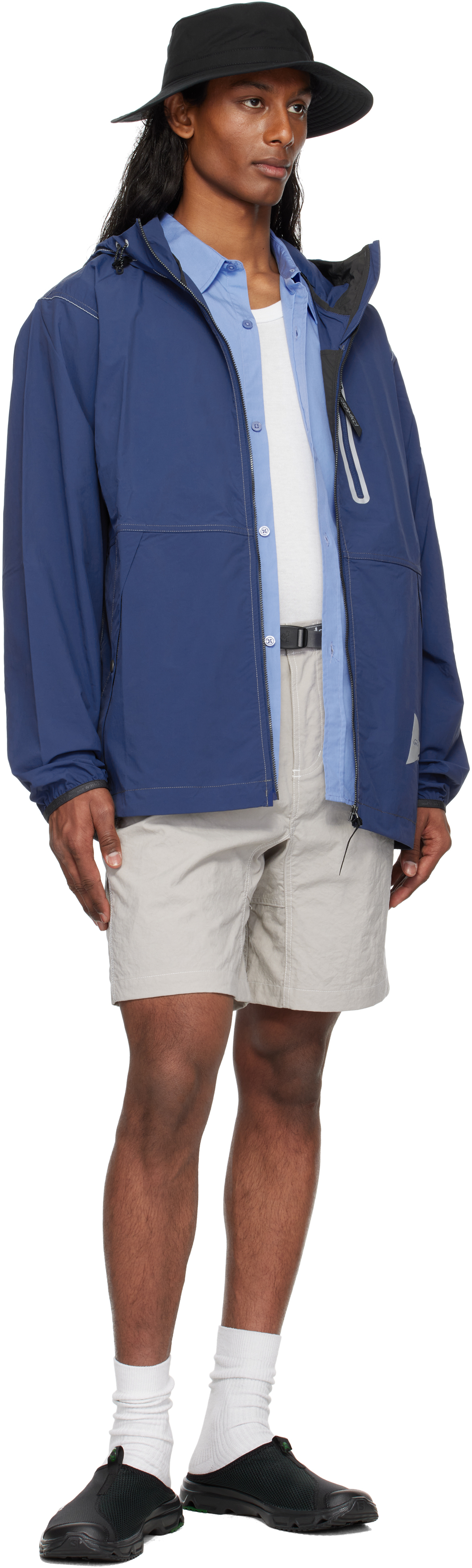 And Wander Gray Gramicci Edition Nylon G Shorts In L.grey