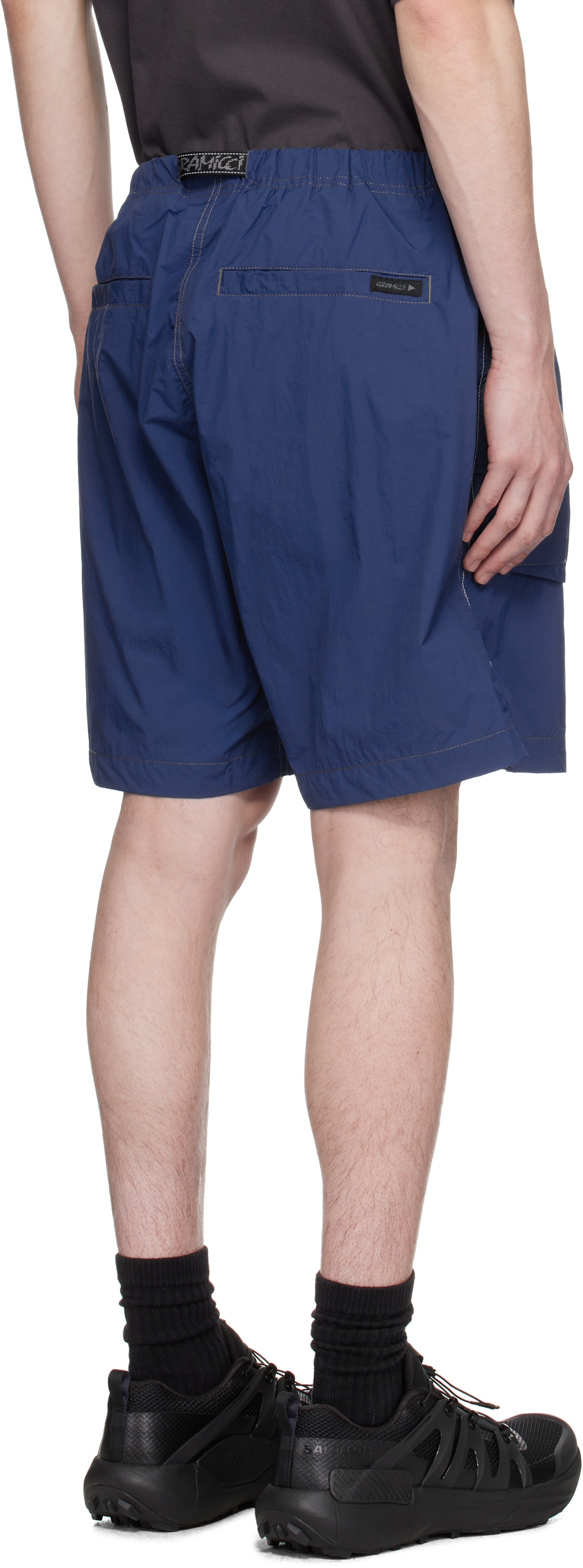 And Wander Blue Gramicci Edition Brushed Nylon Shorts In Blue