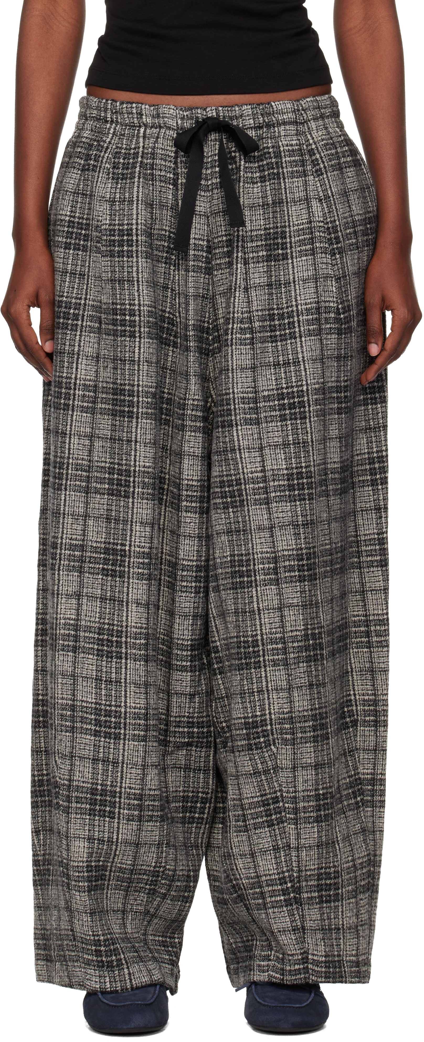 Needles Gray H.d. Trousers In Multi