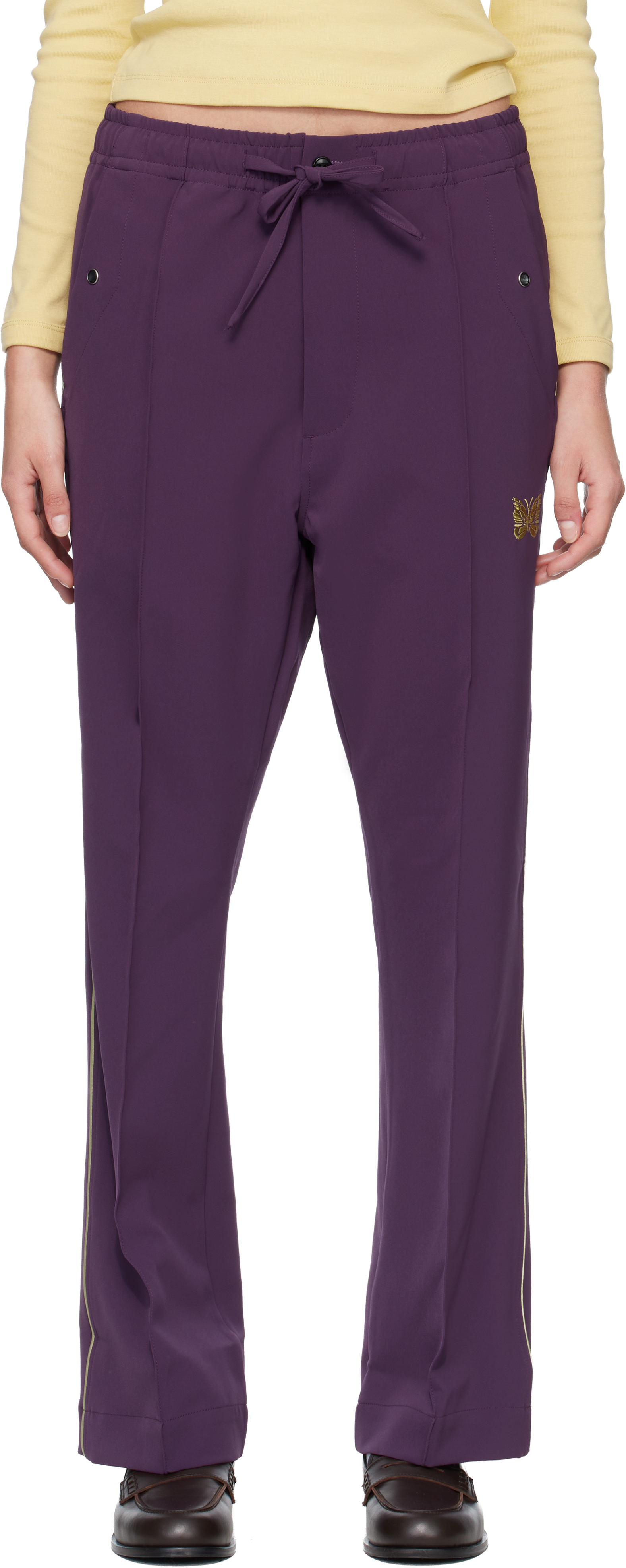 Purple Piping Cowboy Lounge Pants by NEEDLES on Sale