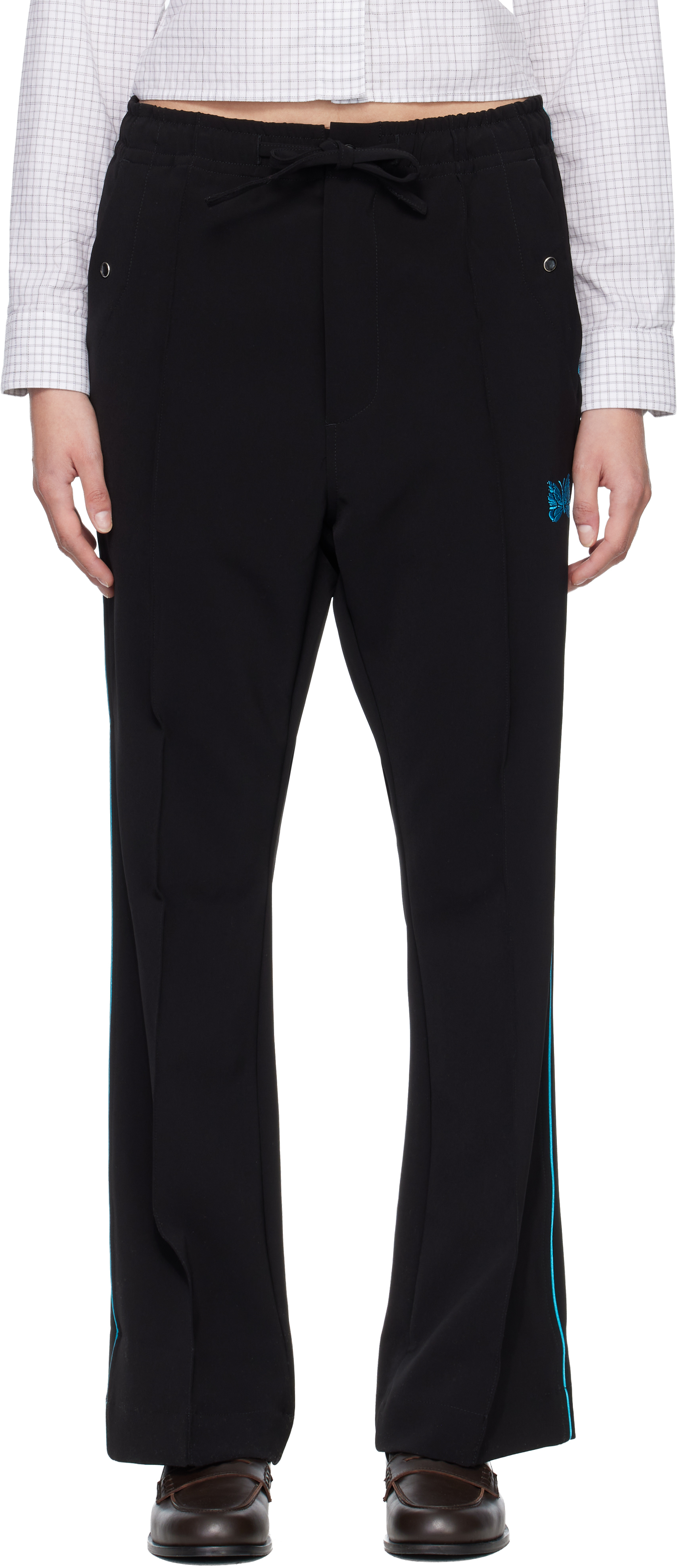 Black Piping Cowboy Lounge Pants by NEEDLES on Sale