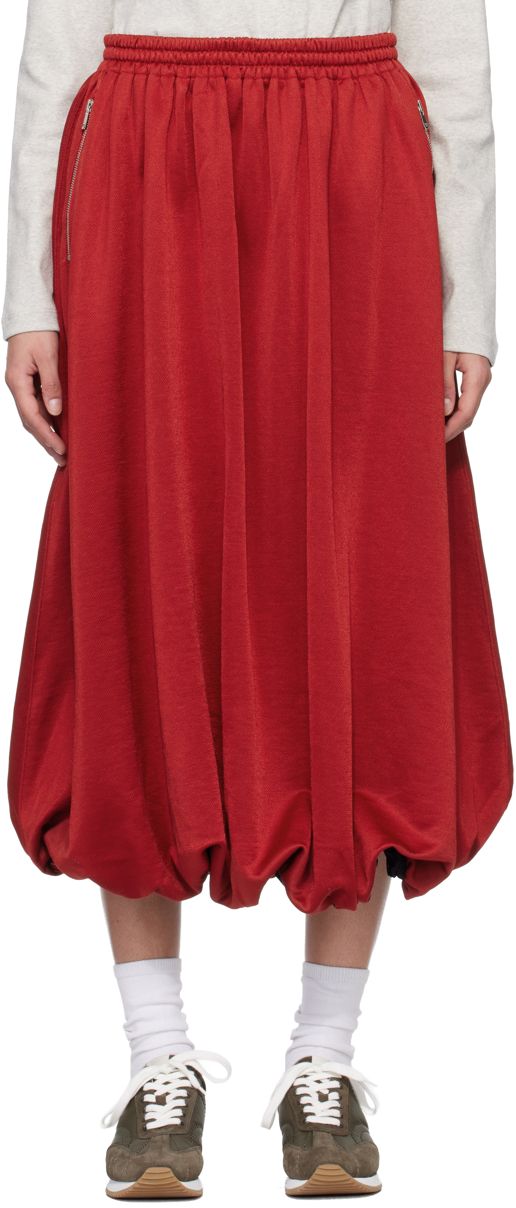 Red Balloon Track Midi Skirt by NEEDLES on Sale