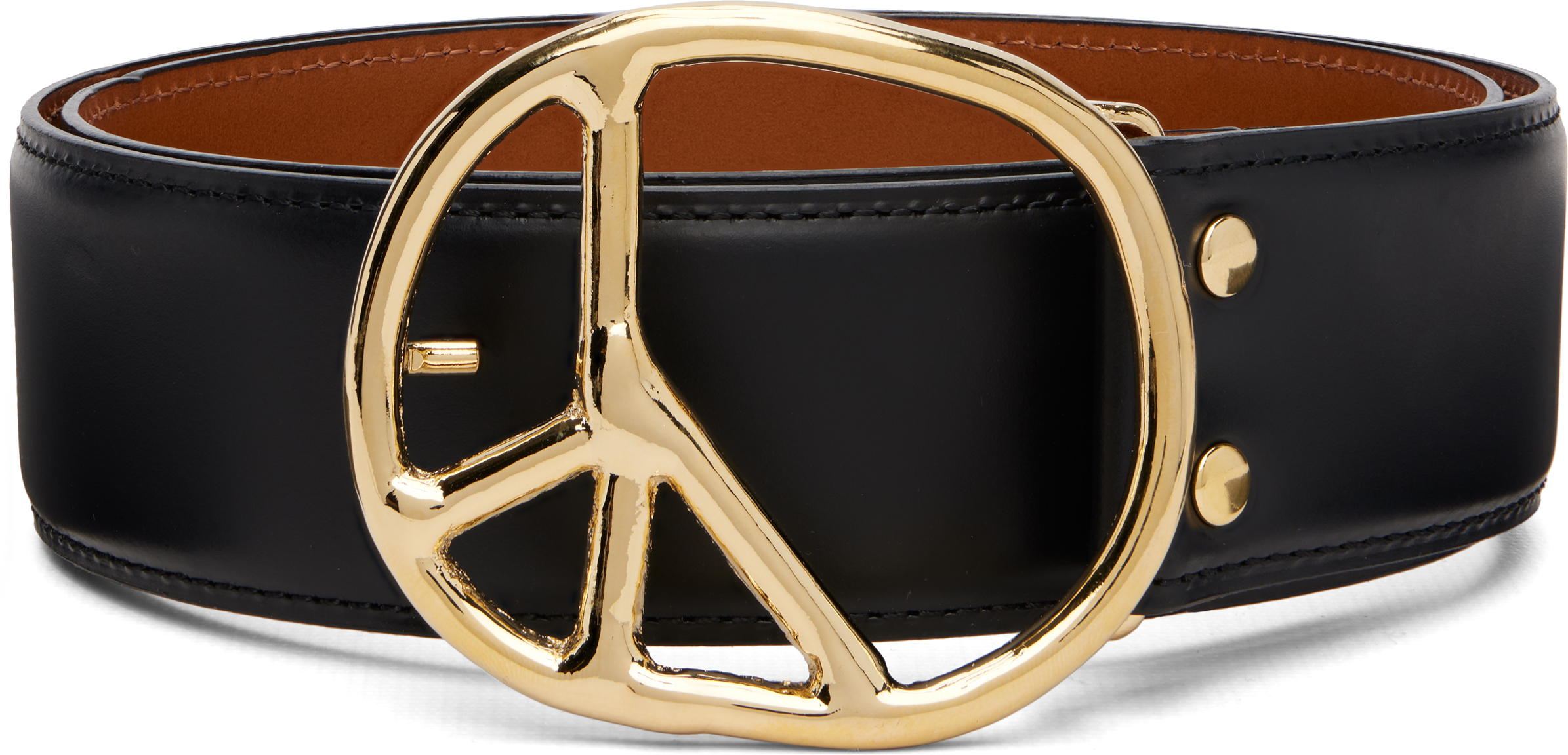 Black Peace Buckle Belt by NEEDLES on Sale
