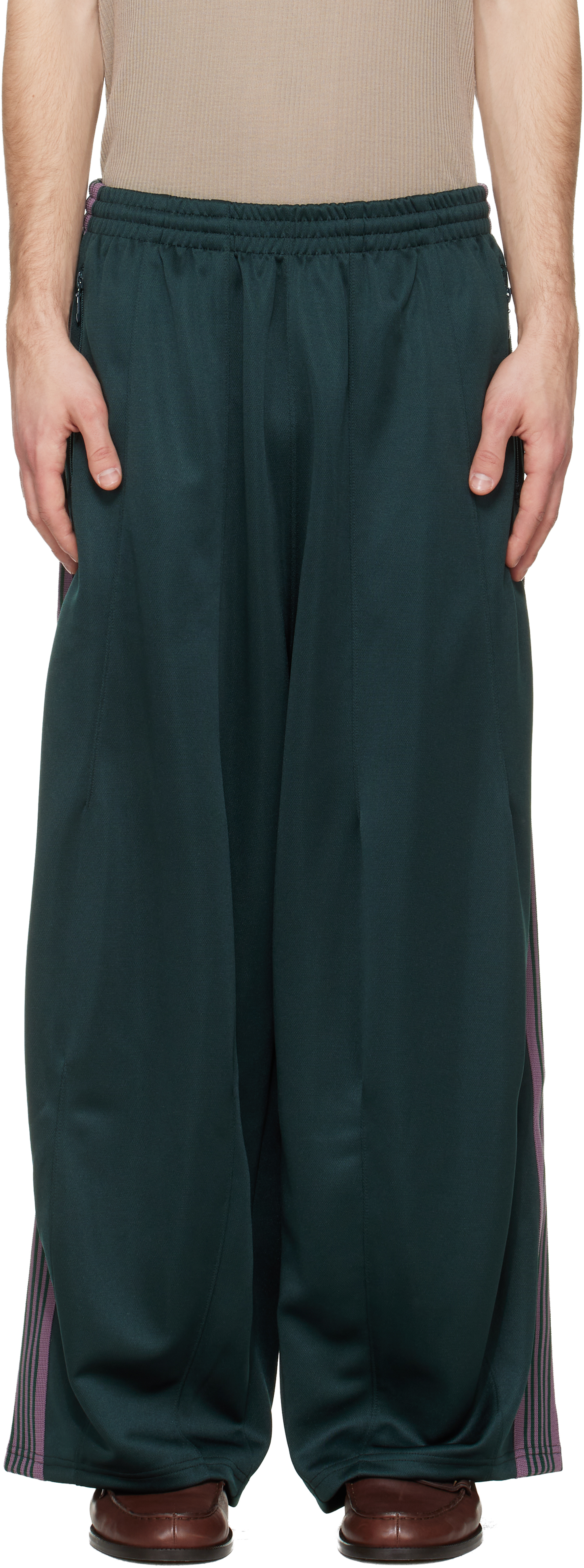 Green H.D. Track Pants by NEEDLES on Sale