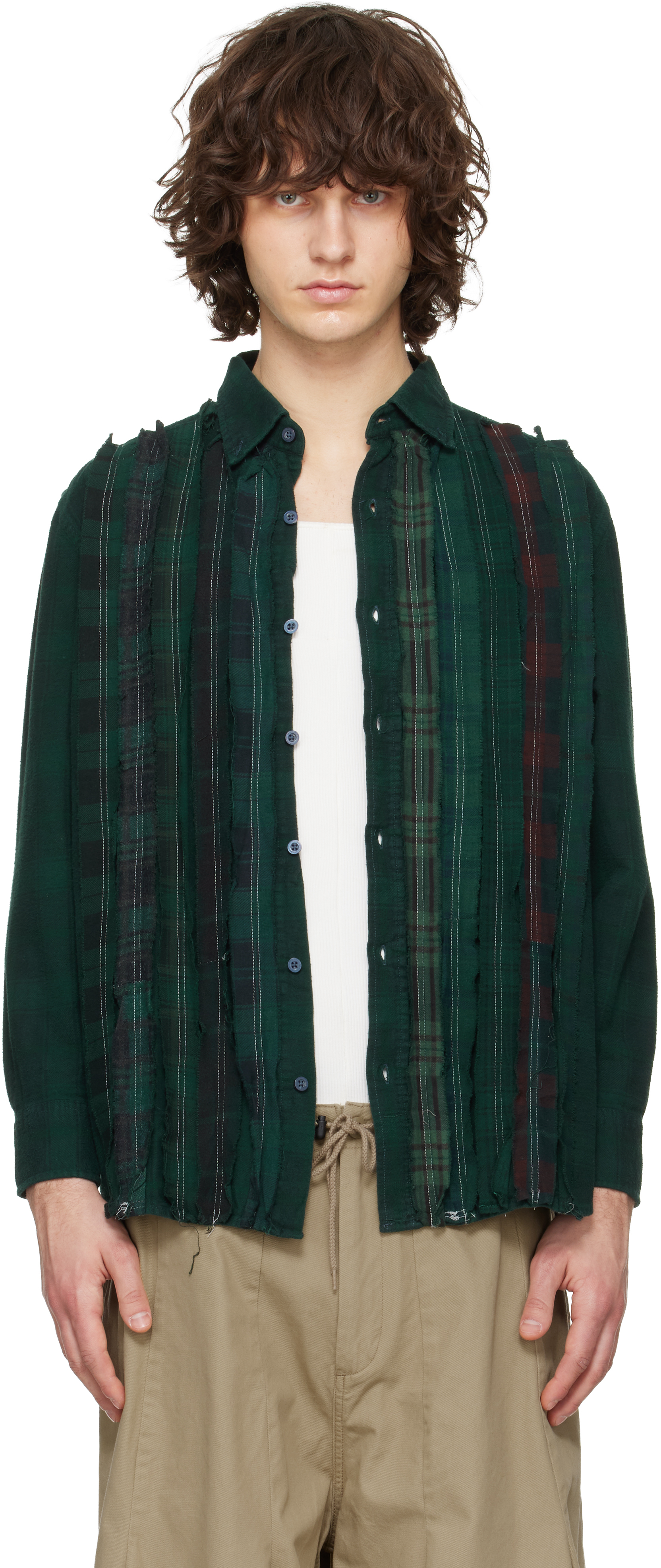 needles-green-flannel-ribbon-
