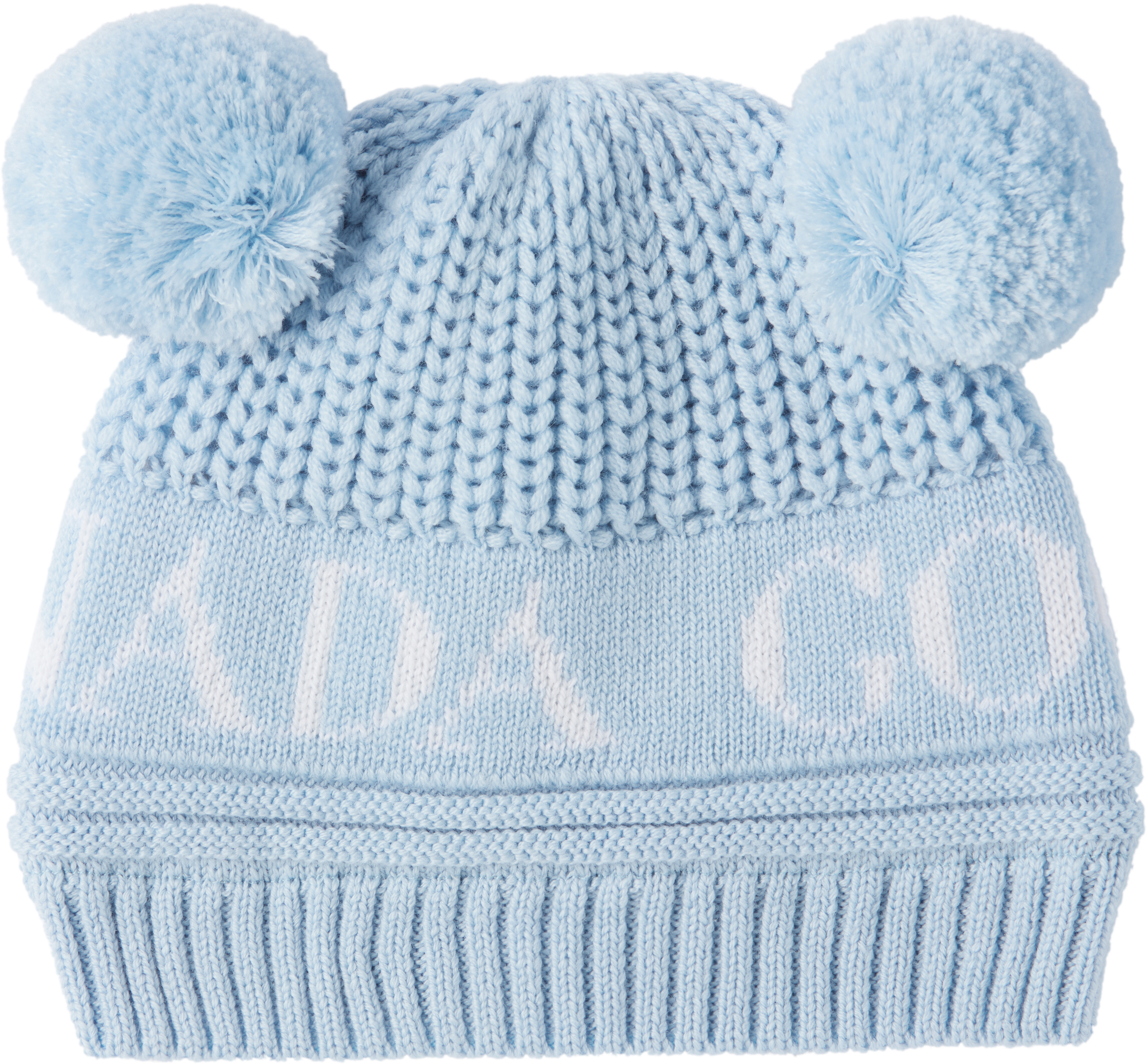 Pom Hats Canada Goose Infant Hat Baby Blue Double Pom Beanie