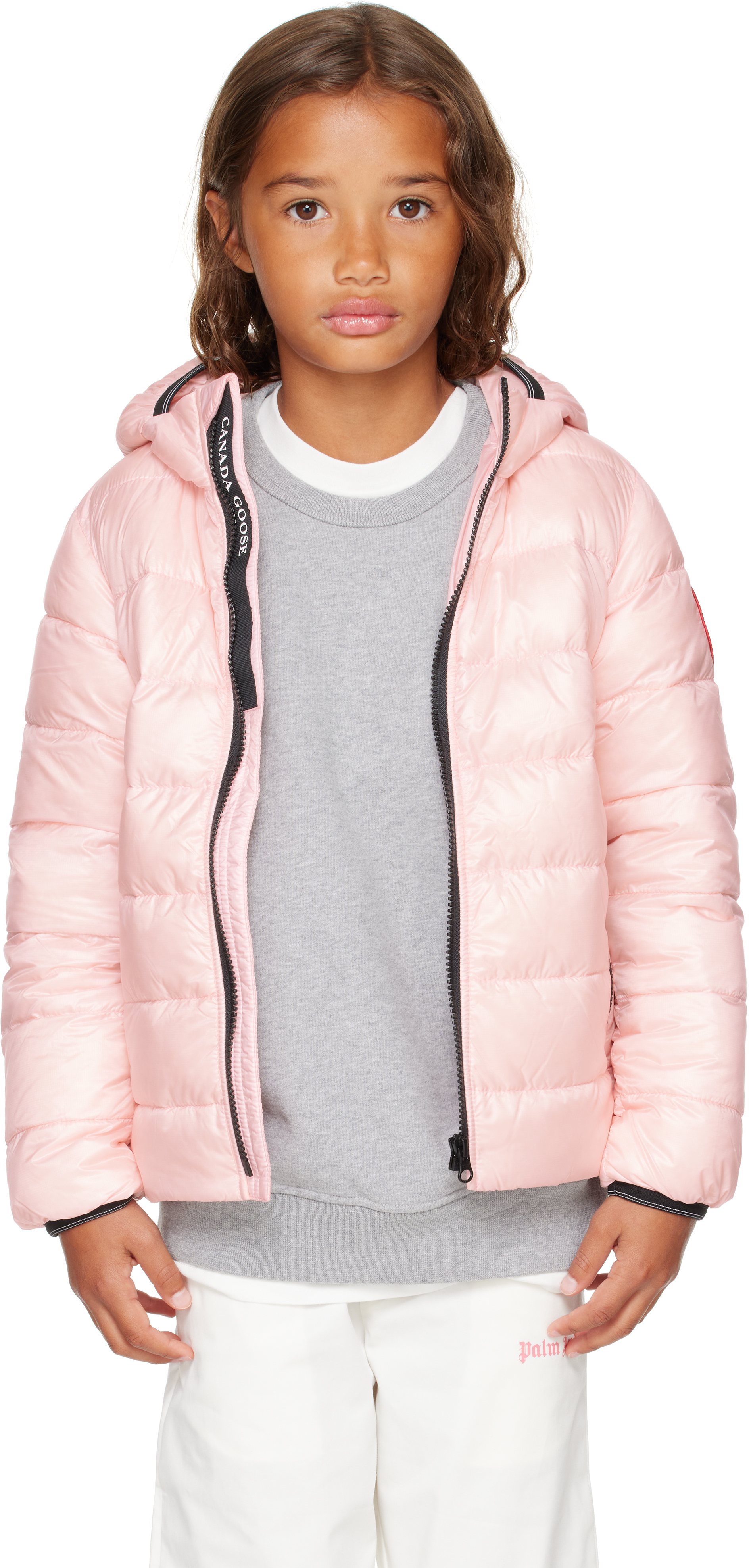 Big Kids Pink Crofton Hoodie Down Jacket by Canada Goose Kids SSENSE