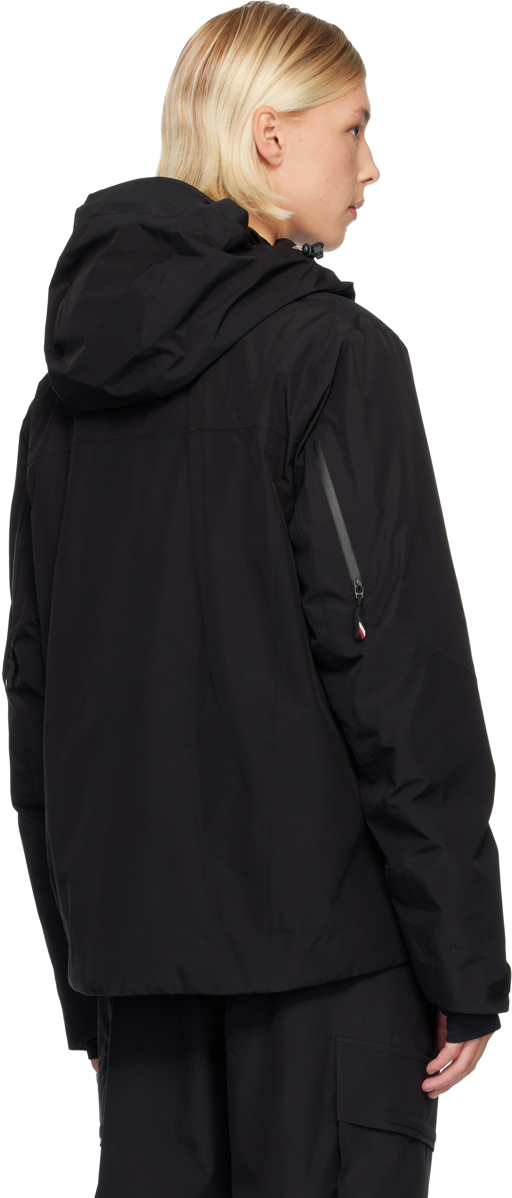 Moncler Black Ampay Gore-tex Hooded Padded Ski Down Jacket In Black
