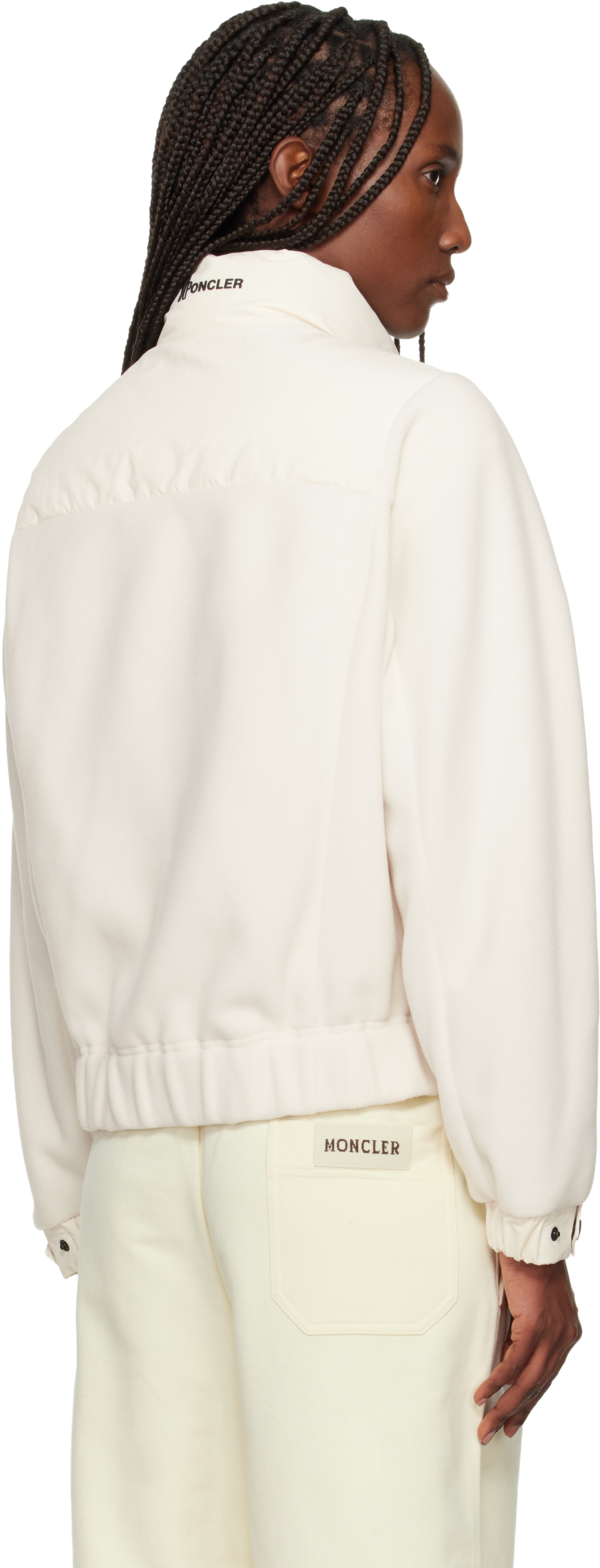 Moncler Off-white Maglia Down Jacket In Neutral