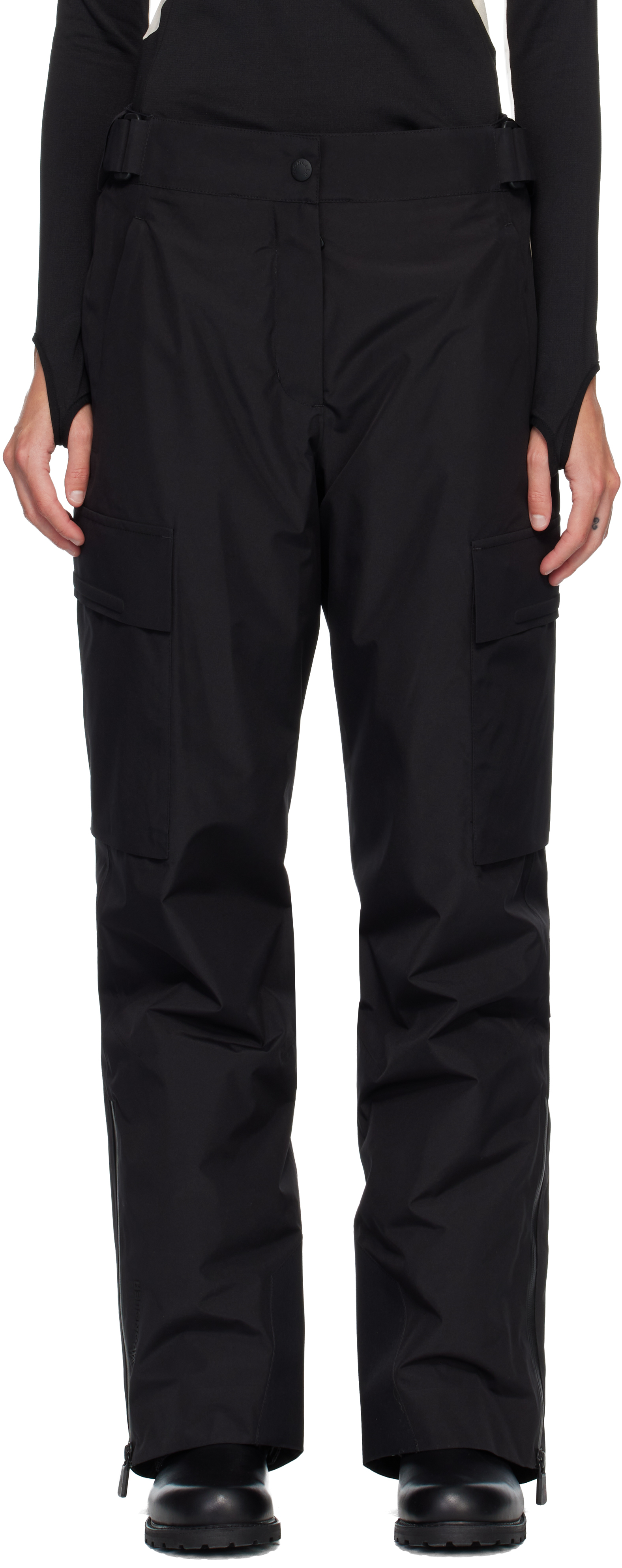 Moncler Black Padded Gore-tex Ski Pants In Black