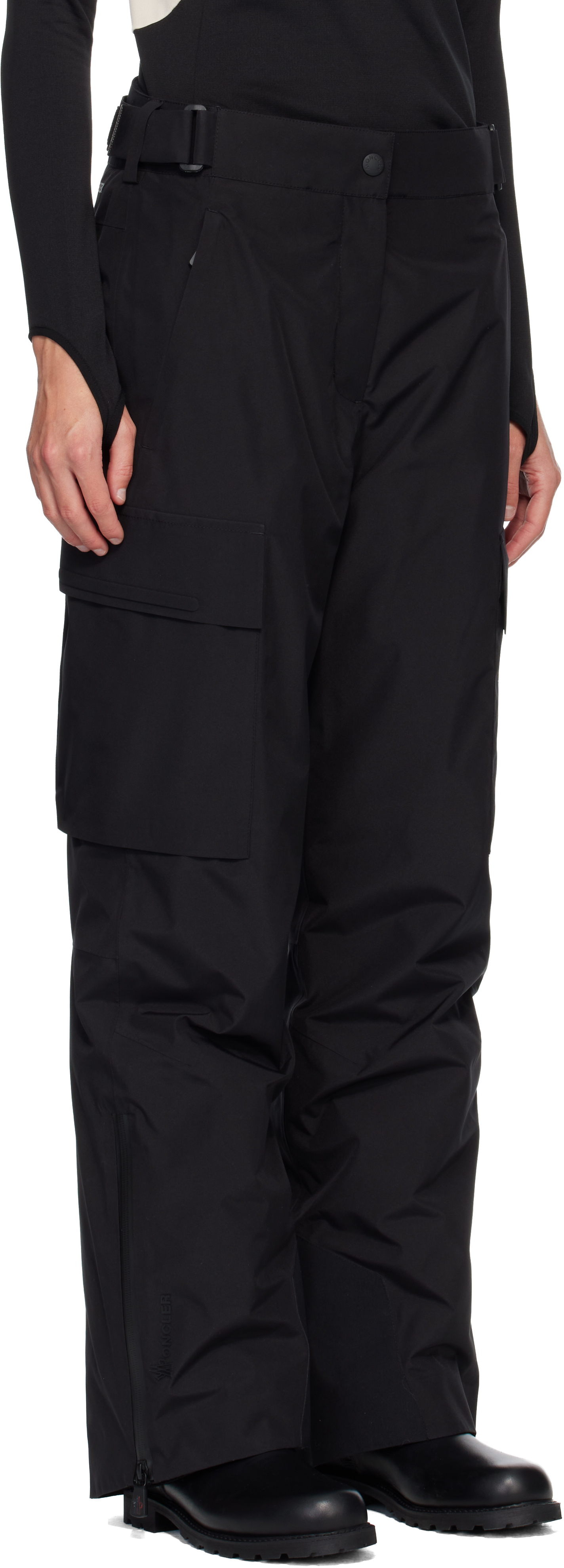 Moncler Black Padded Gore-tex Ski Pants In Black