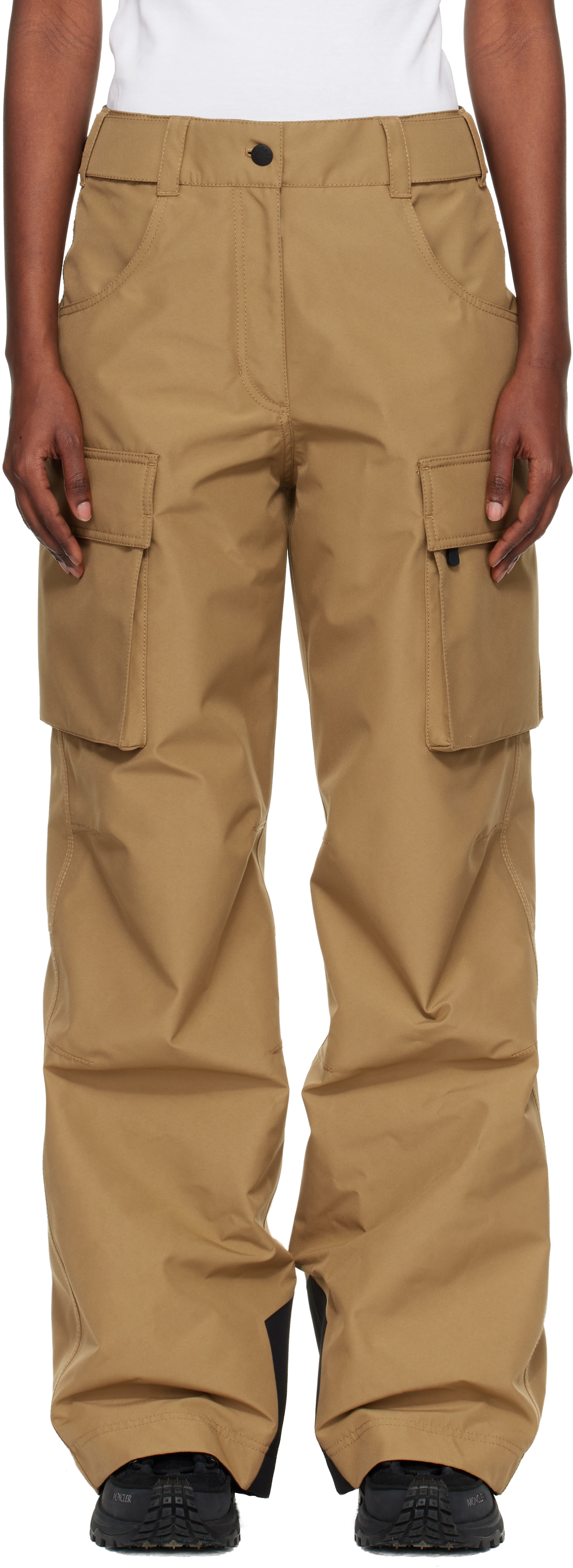 Moncler Grenoble: Tan Padded GORE-TEX Ski Pants | SSENSE