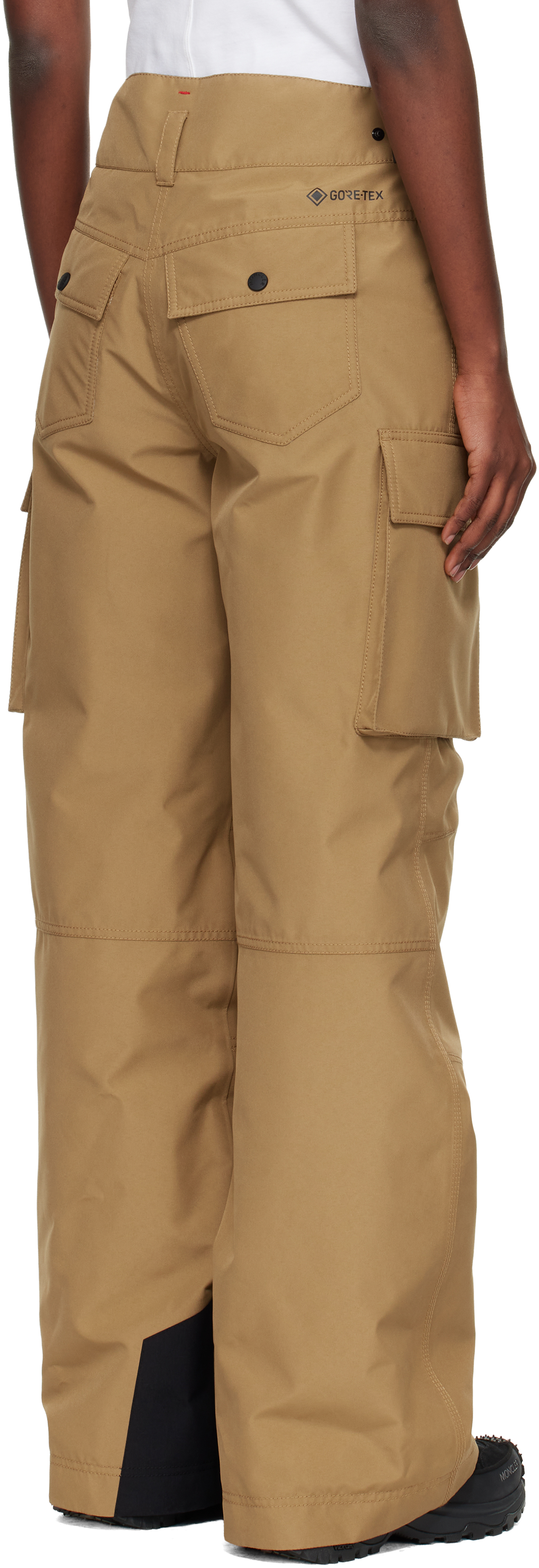 Moncler Tan Padded Gore-tex Ski Pants In Brown