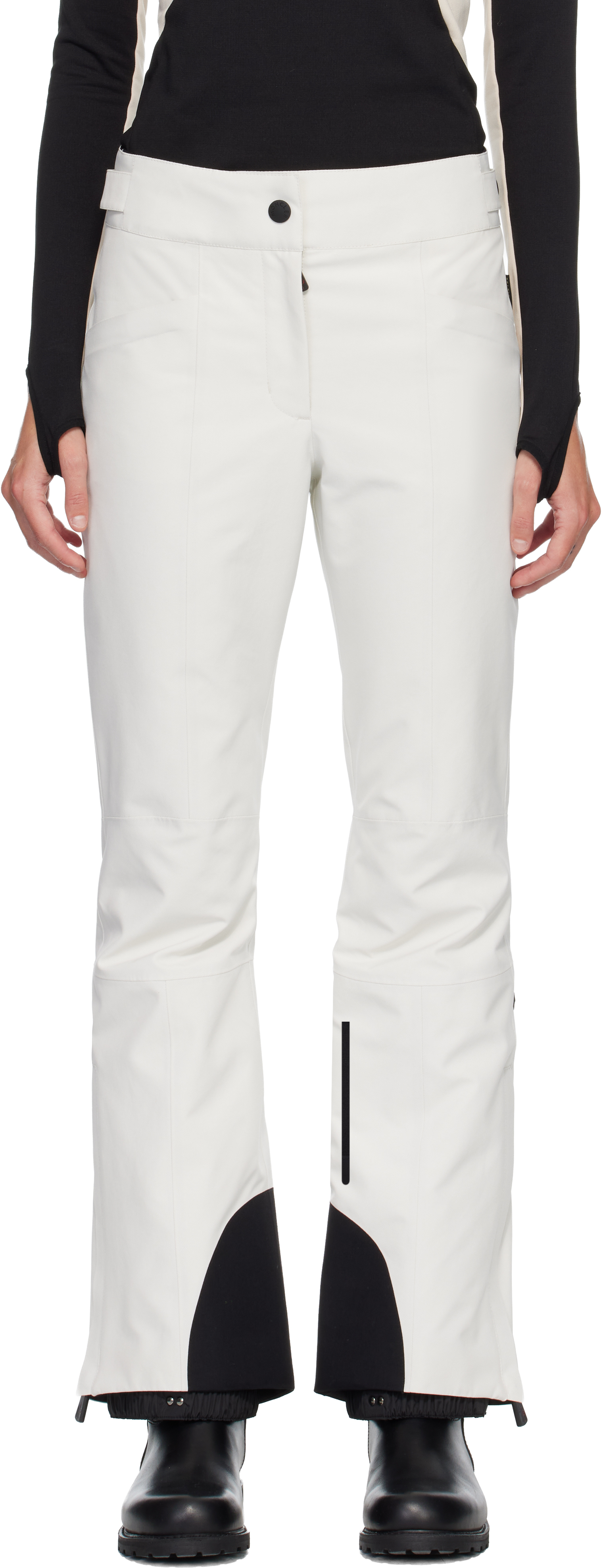 Moncler Grenoble: オフホワイト Padded GORE-TEX スキーパンツ 