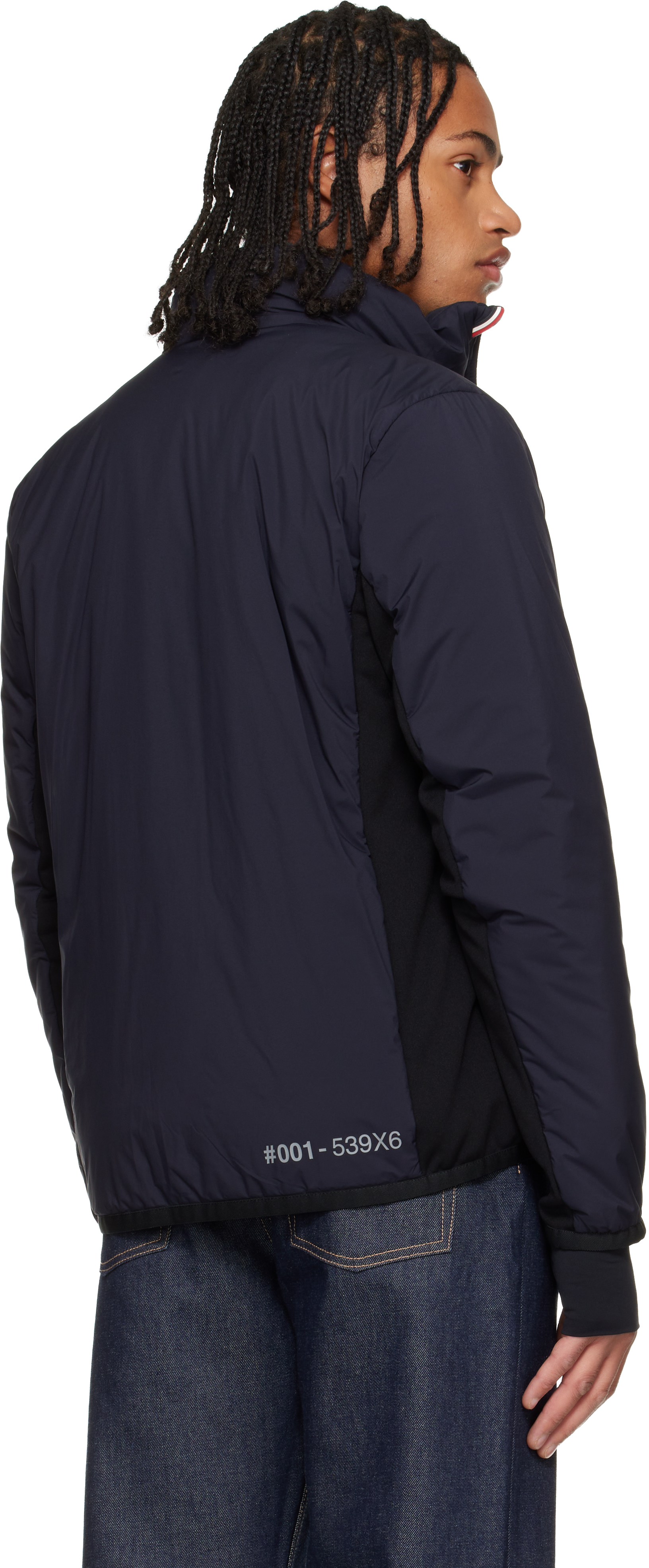 Moncler Navy Araripe Mid-layer Down Jacket In Black