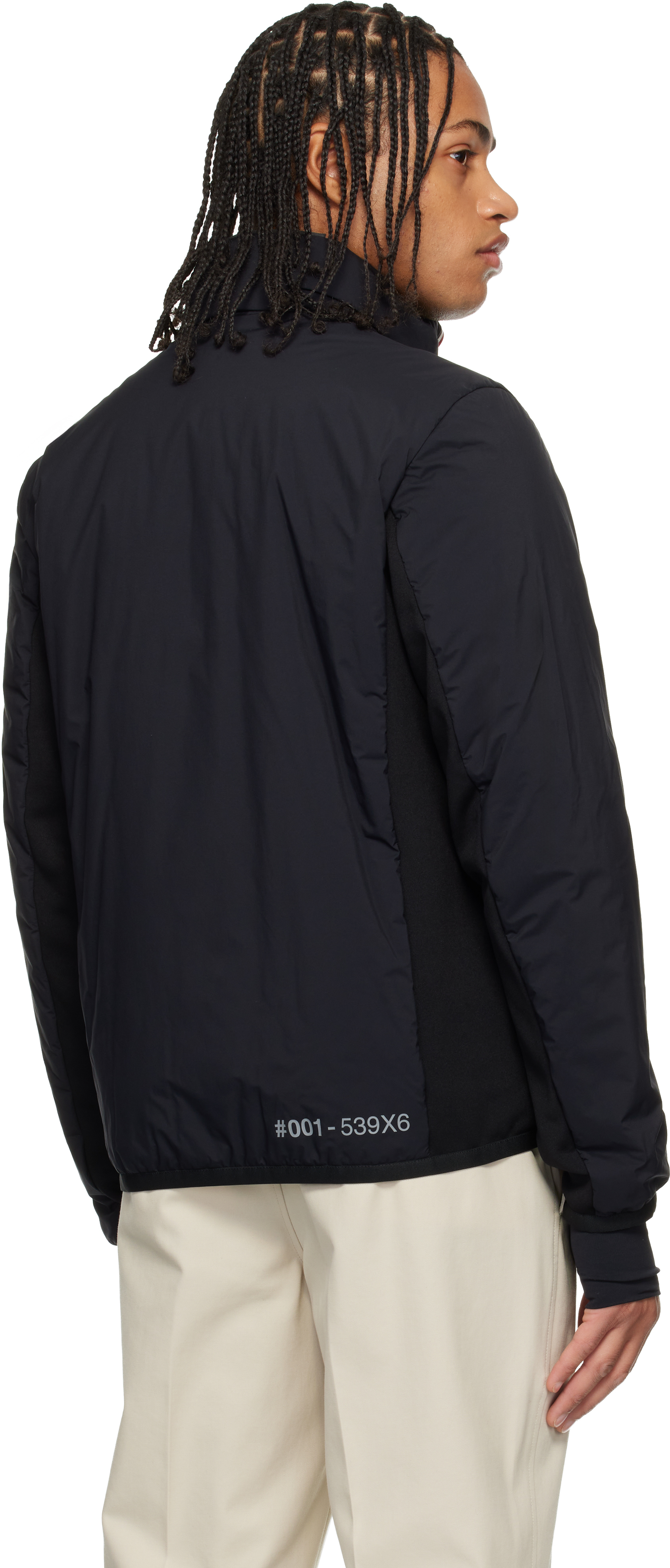 Moncler Navy Araripe Mid-layer Down Jacket In Black