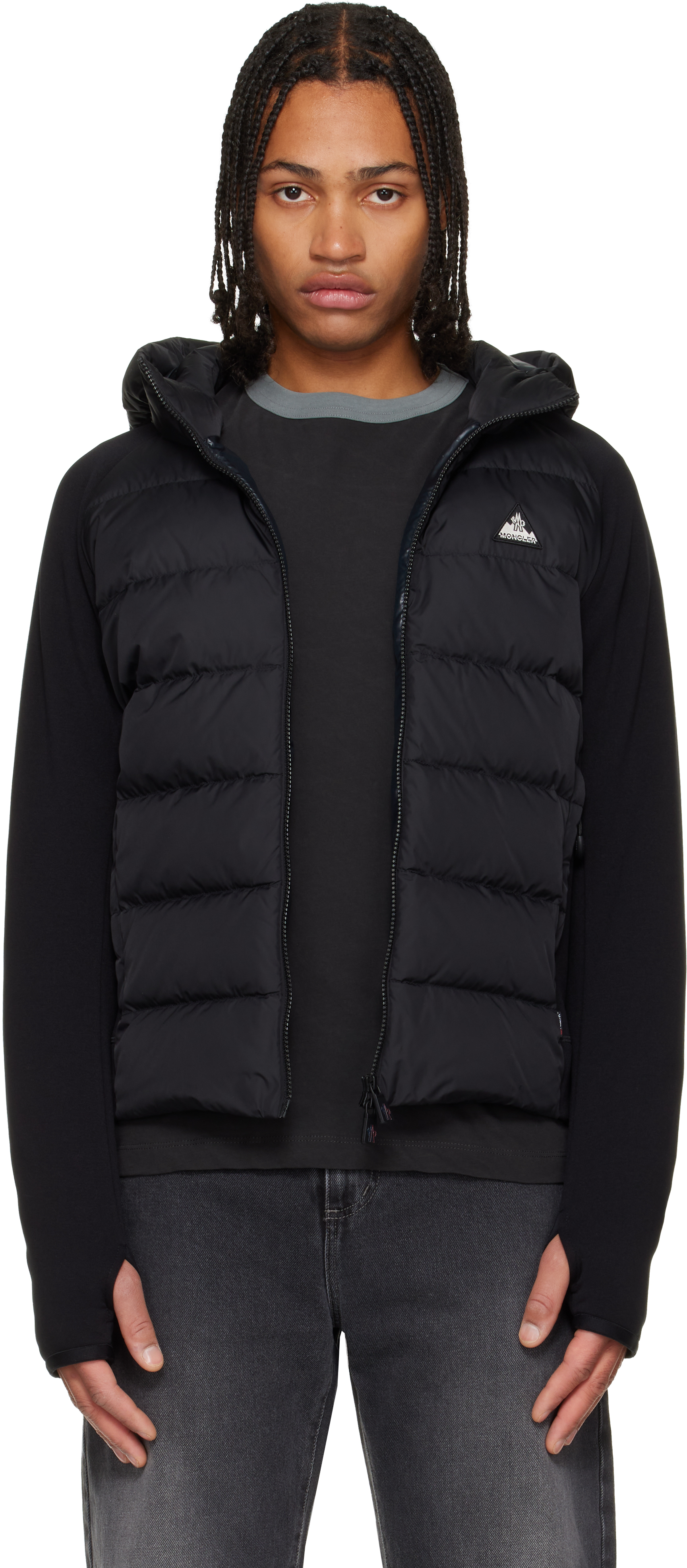 Moncler Grenoble: ブラック Maglia ダウンジャケット | SSENSE 日本