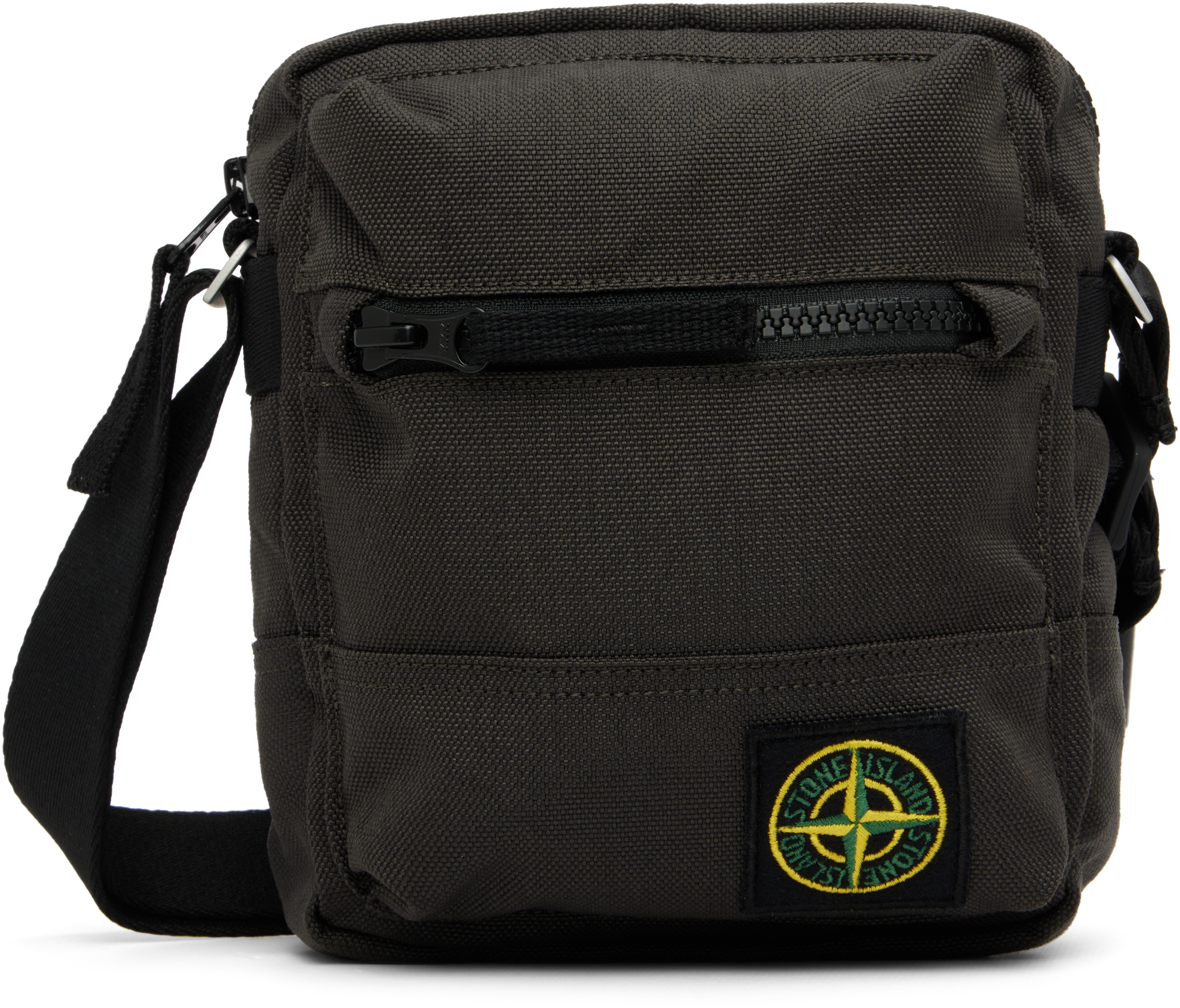 Stone Island Gray 9200011 Resin Treated Cordura 1500 Pouch In Gray