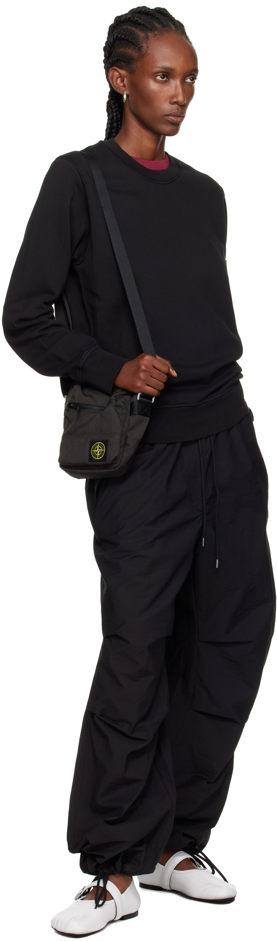 Stone Island Gray 9200011 Resin Treated Cordura 1500 Pouch In Gray