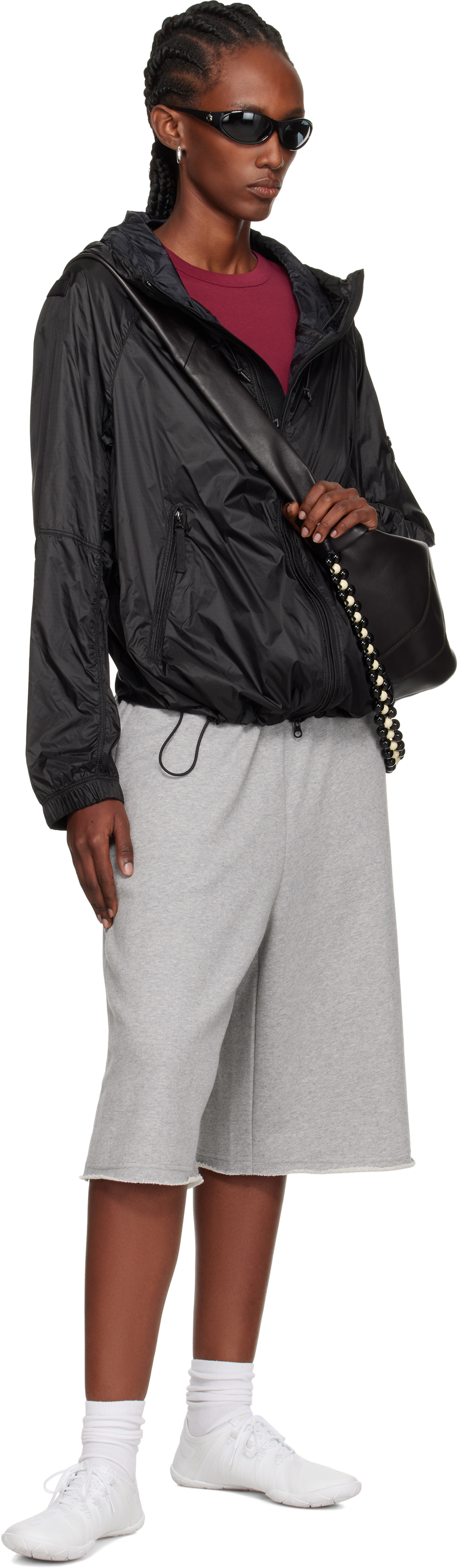 Stone Island Black Q100008 Ripstop Light Ht Nylon Jacket In Gray