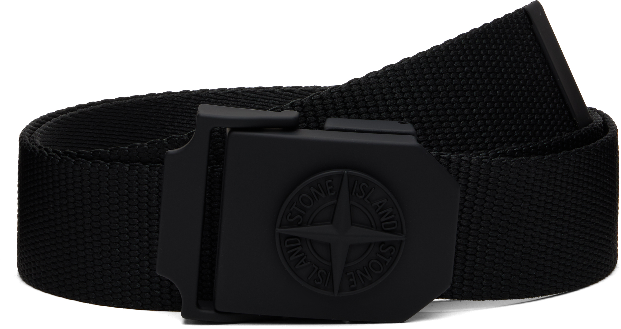 Stone Island: ブラック 9300940 ナイロン テープベルト | SSENSE 日本