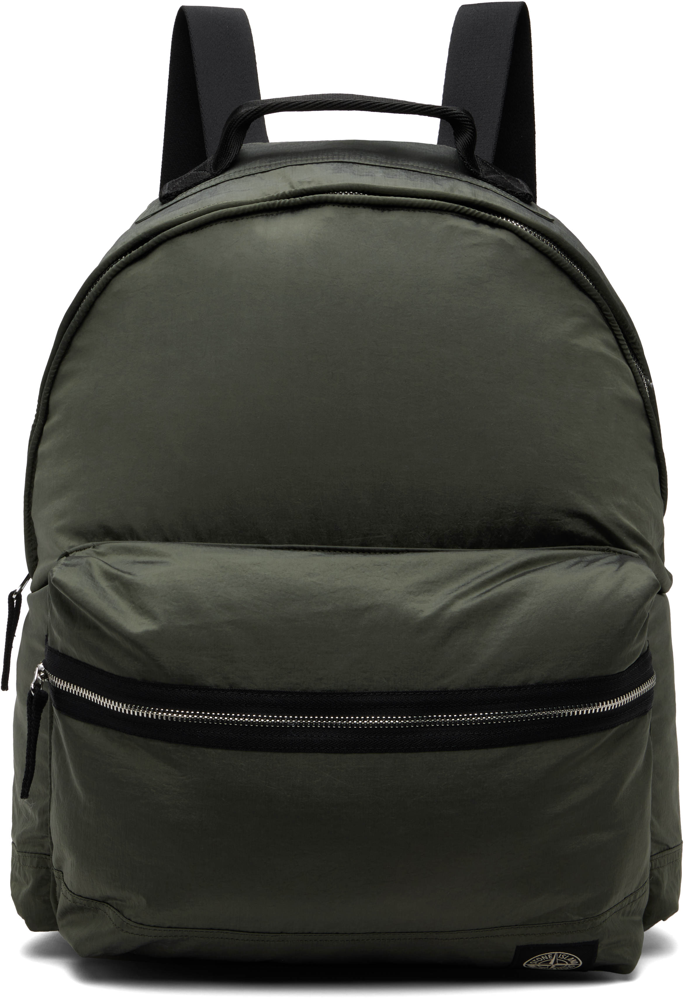 Khaki 9200014 Coated Nylon Metal ECONYL Backpack by Stone Island