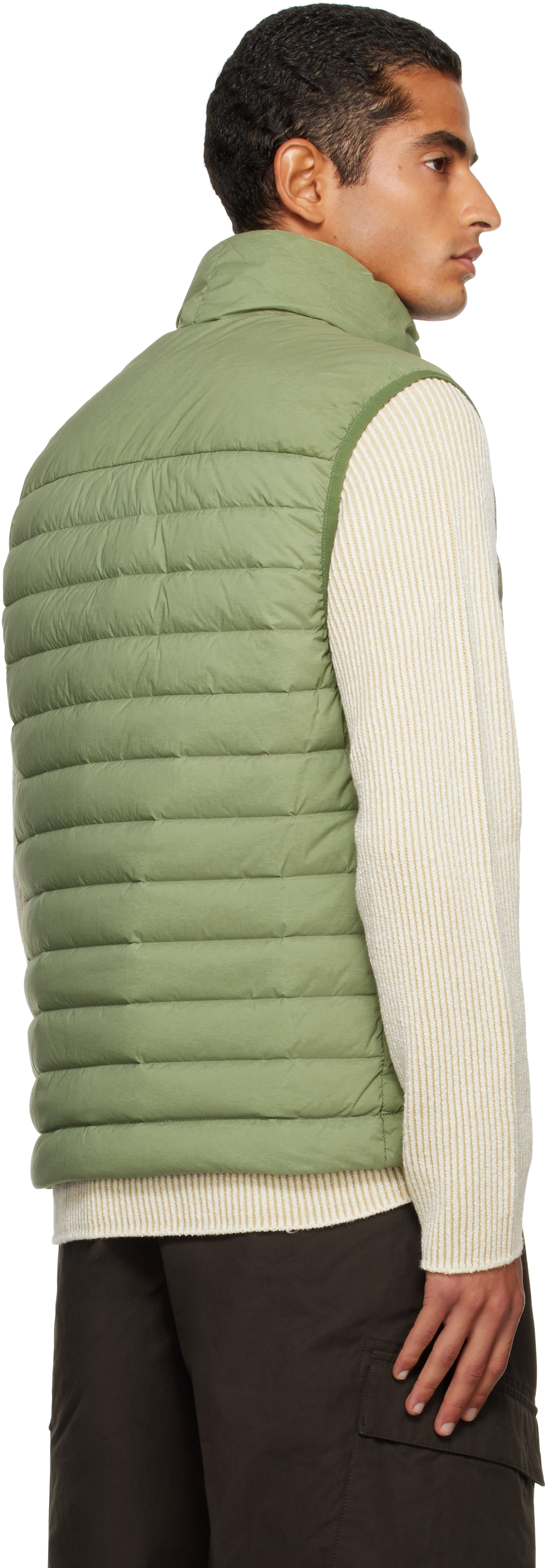 Stone Island Green G100004 Seamless Tunnel Nylon Down-tc Vest In Green