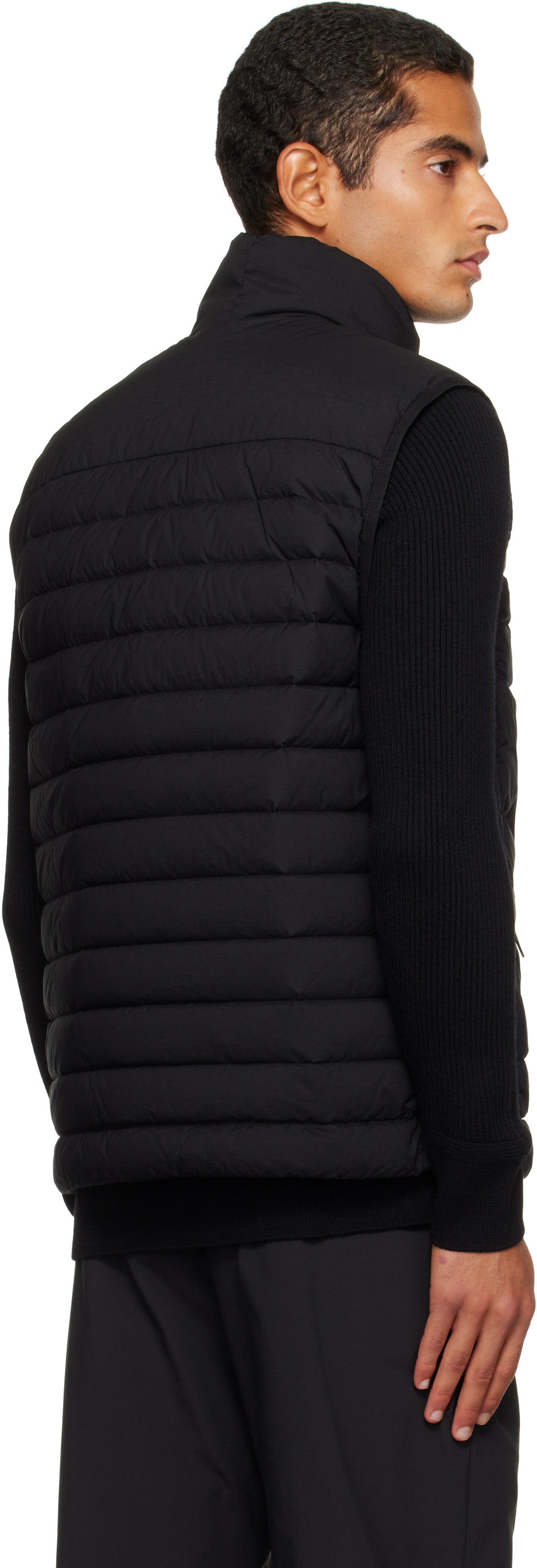 Stone Island Black G100004 Seamless Tunnel Nylon Down-tc Vest In Black