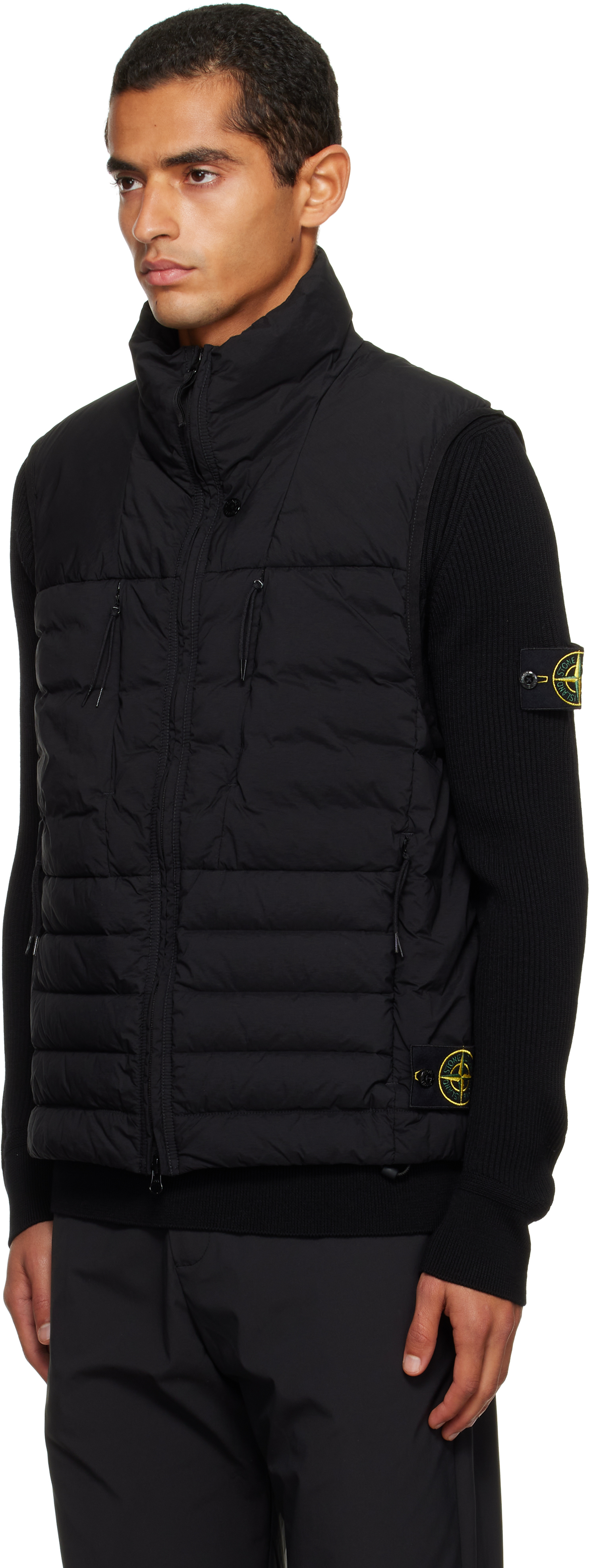 Stone Island Black G100004 Seamless Tunnel Nylon Down-tc Vest In Black