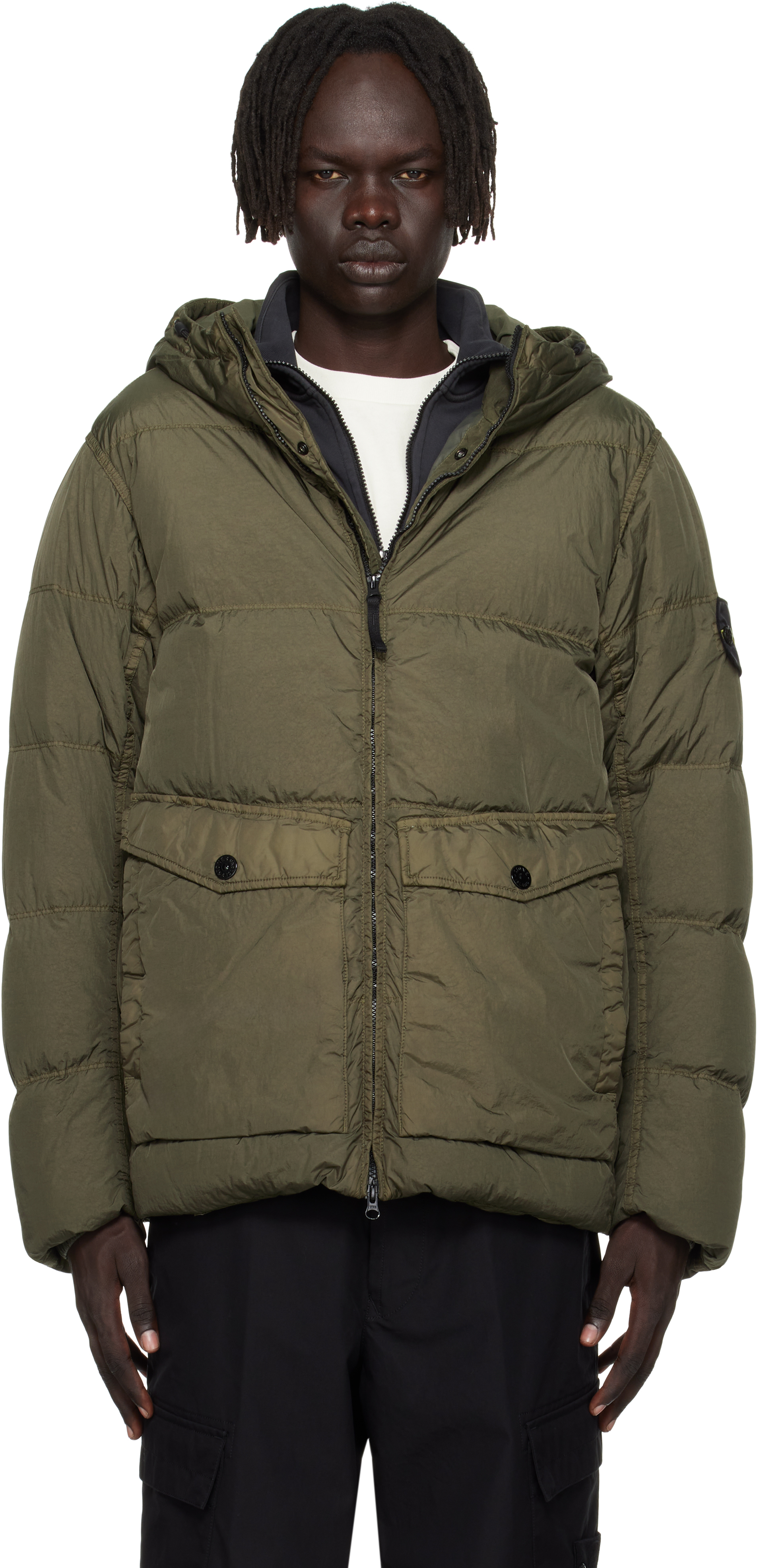 ジャケット・アウター STONE  NY HOODED OVERSHIRT STONE ISLAND - Stone Island Hooded Overshirt ブルゾンの通販