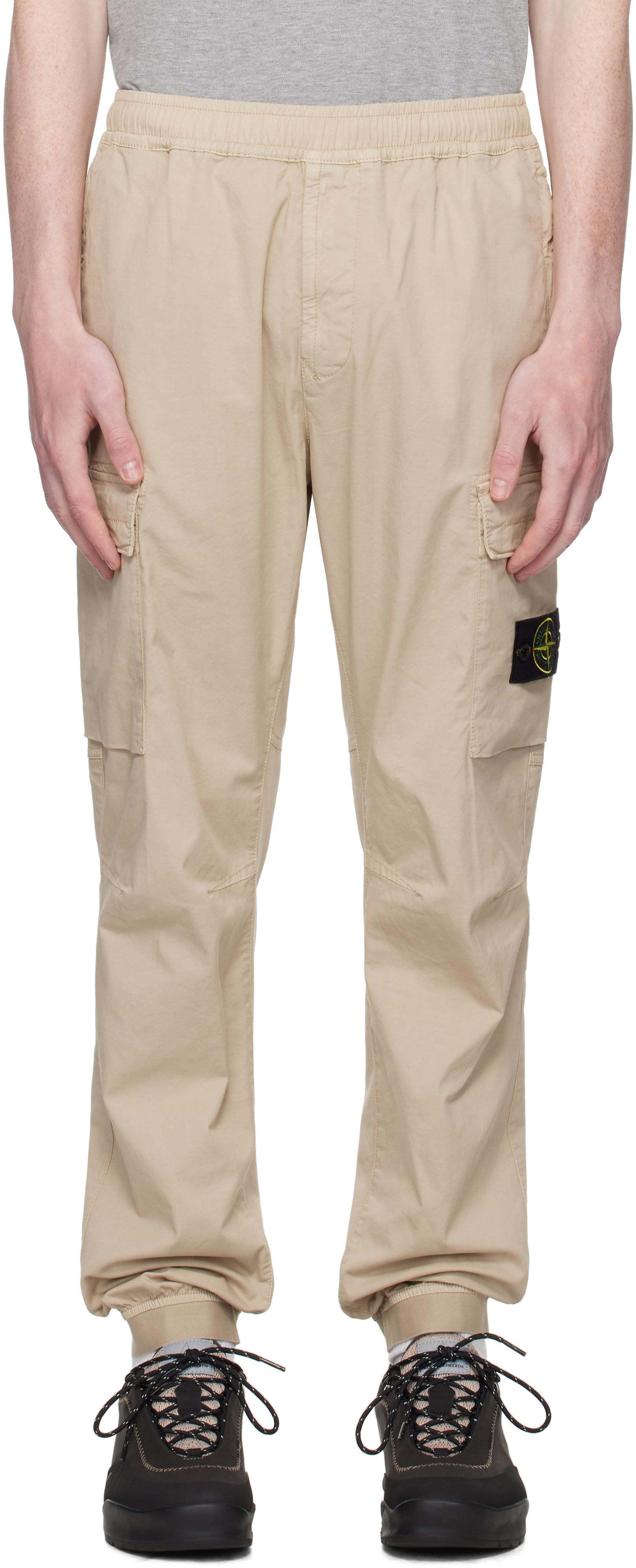 Beige 3100031 Tela Paracadute Cargo Pants