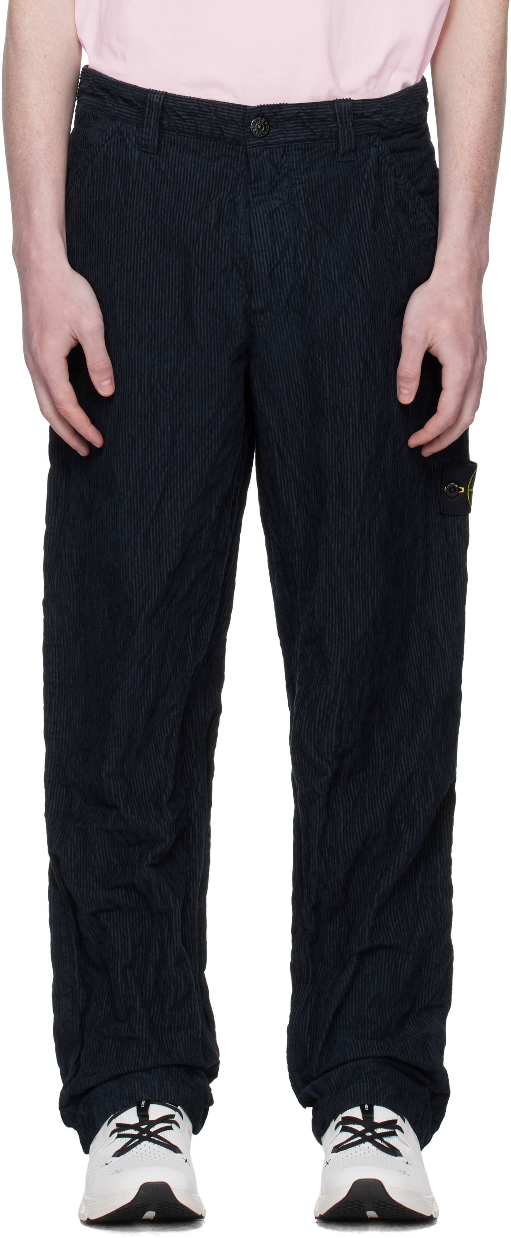 Navy 3100026 Wrinkled Corduroy 500-TC Trousers