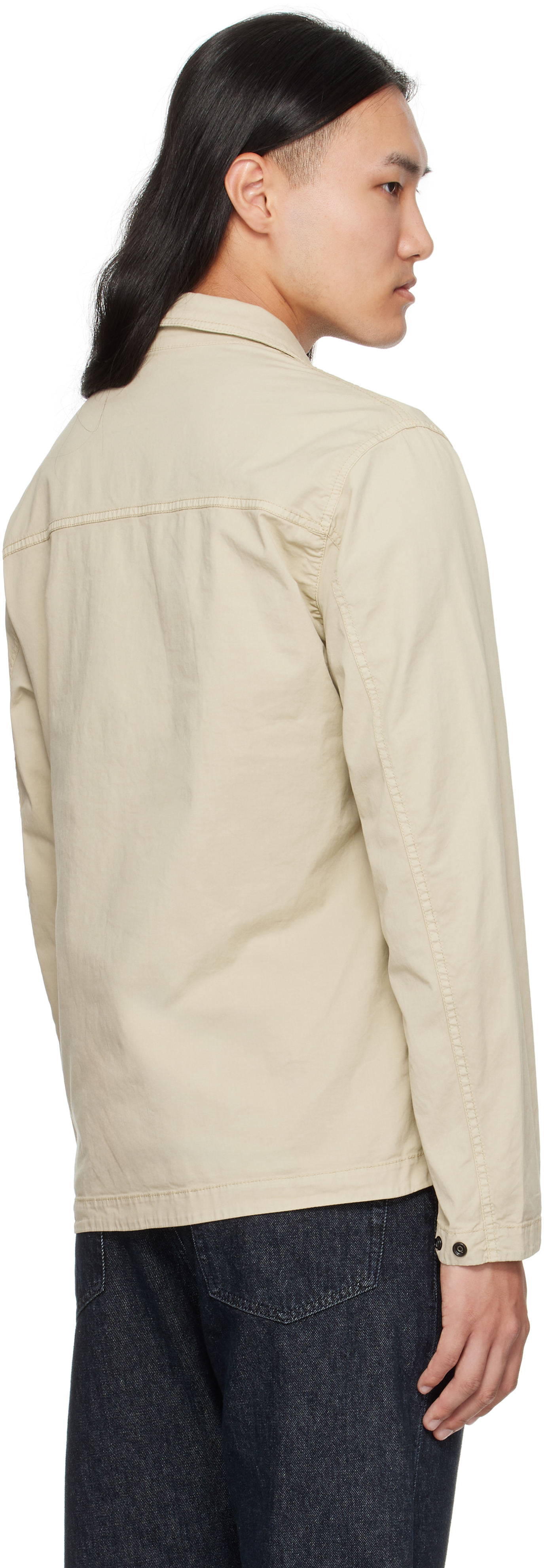 Stone Island Beige 1200003 Supima Cotton Twill Stretch-tc Jacket In Neutral