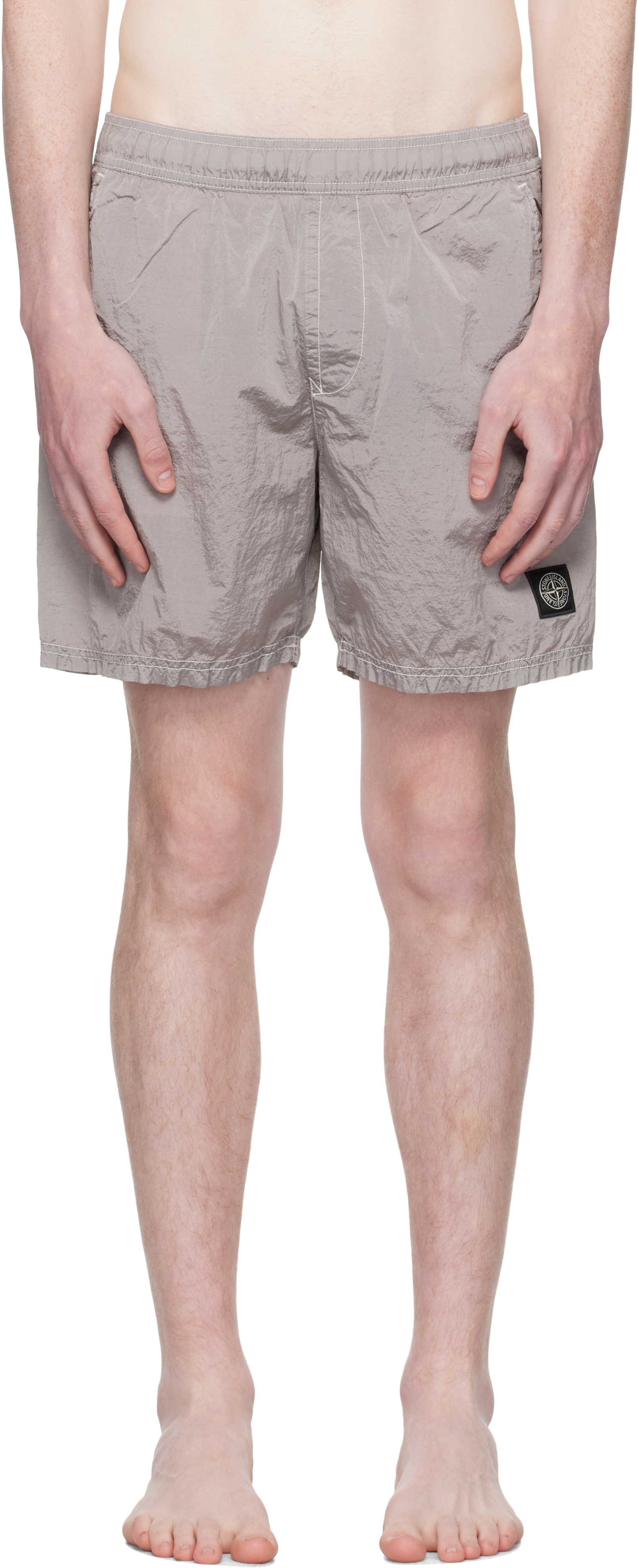 Stone Island: Pink B100004 Nylon Metal ECONYL Swim Shorts | SSENSE