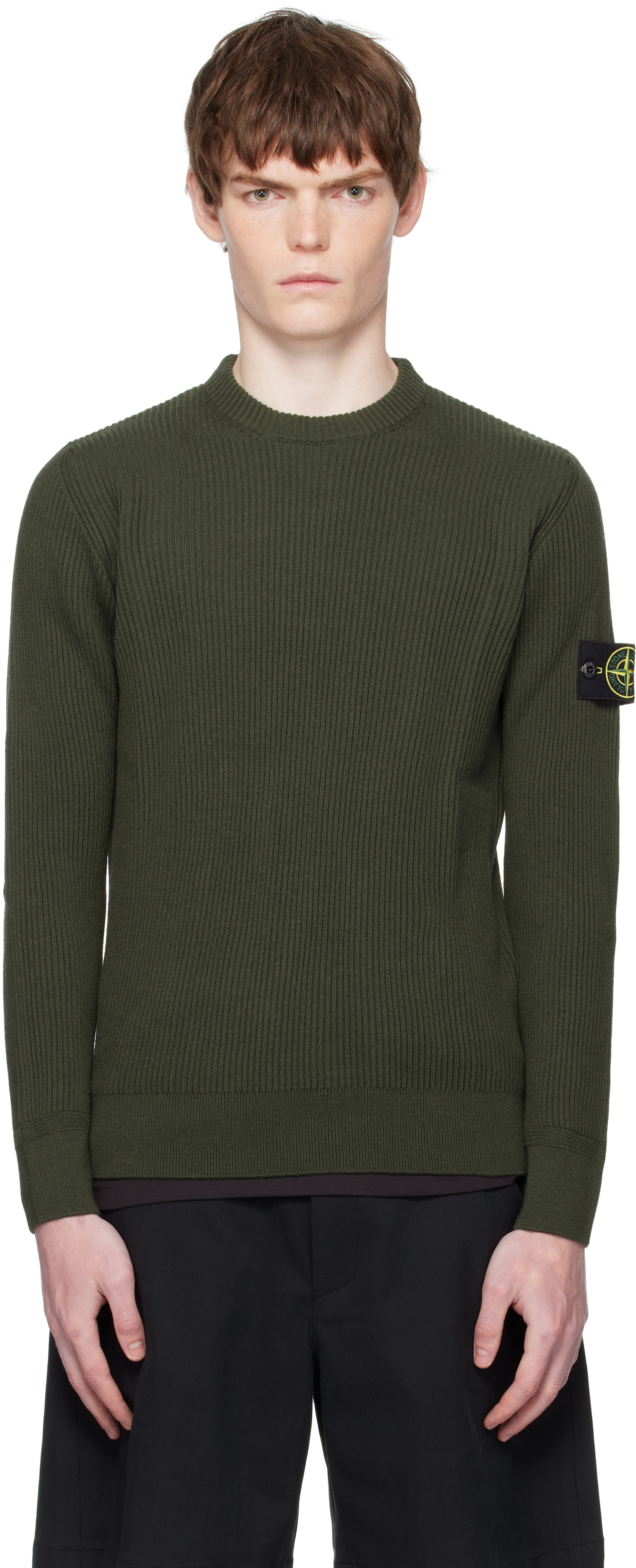 値下げ可　stone  ニット　クルーネック STONE ISLAND BOTTLE NECK KINT M RED ニット セーター モック