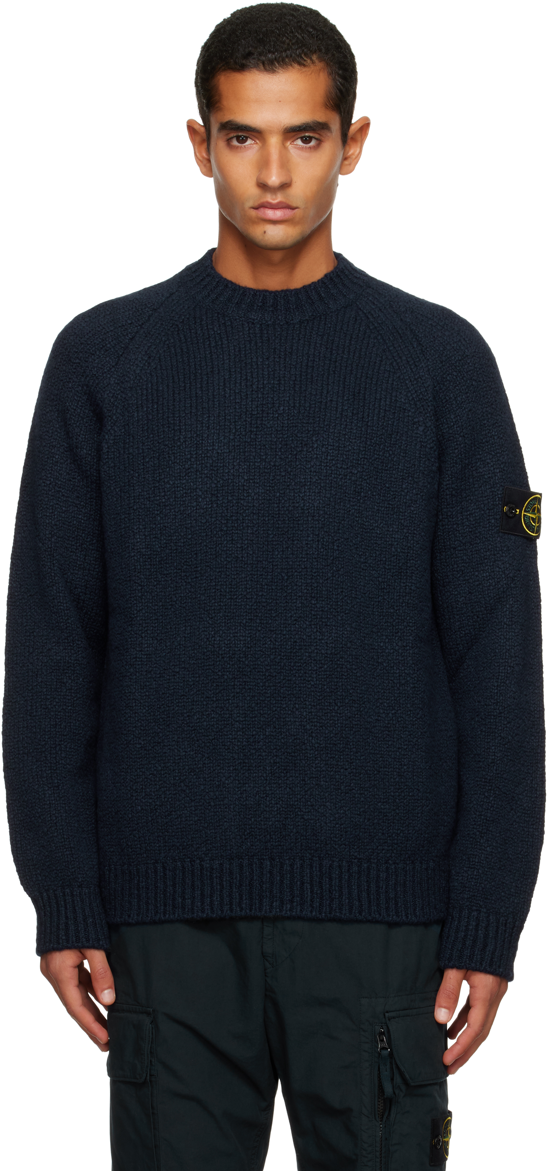 ストーンアイランド　ウール セーター　ネイビー Stone Island: ネイビー 5100050 Fancy Yarn ムリネ ウール