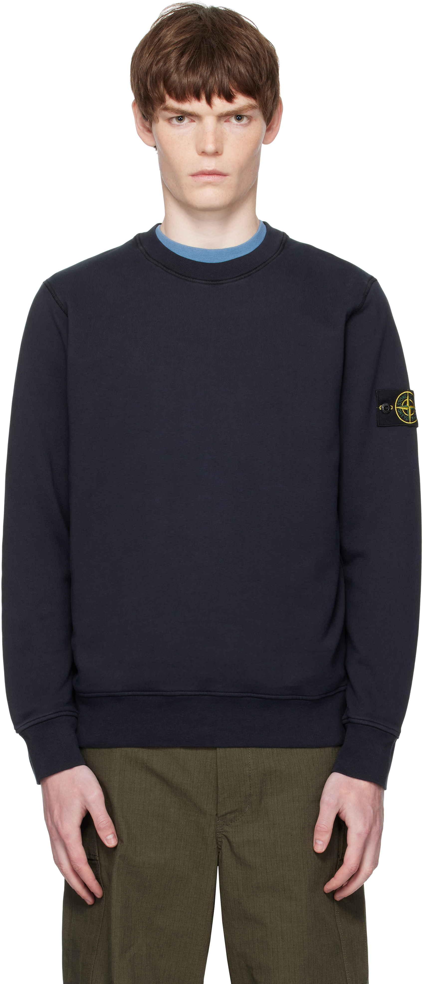☆STONE ☆メンズ スウェットシャツ 正規品 stone-island-navy-6100060-