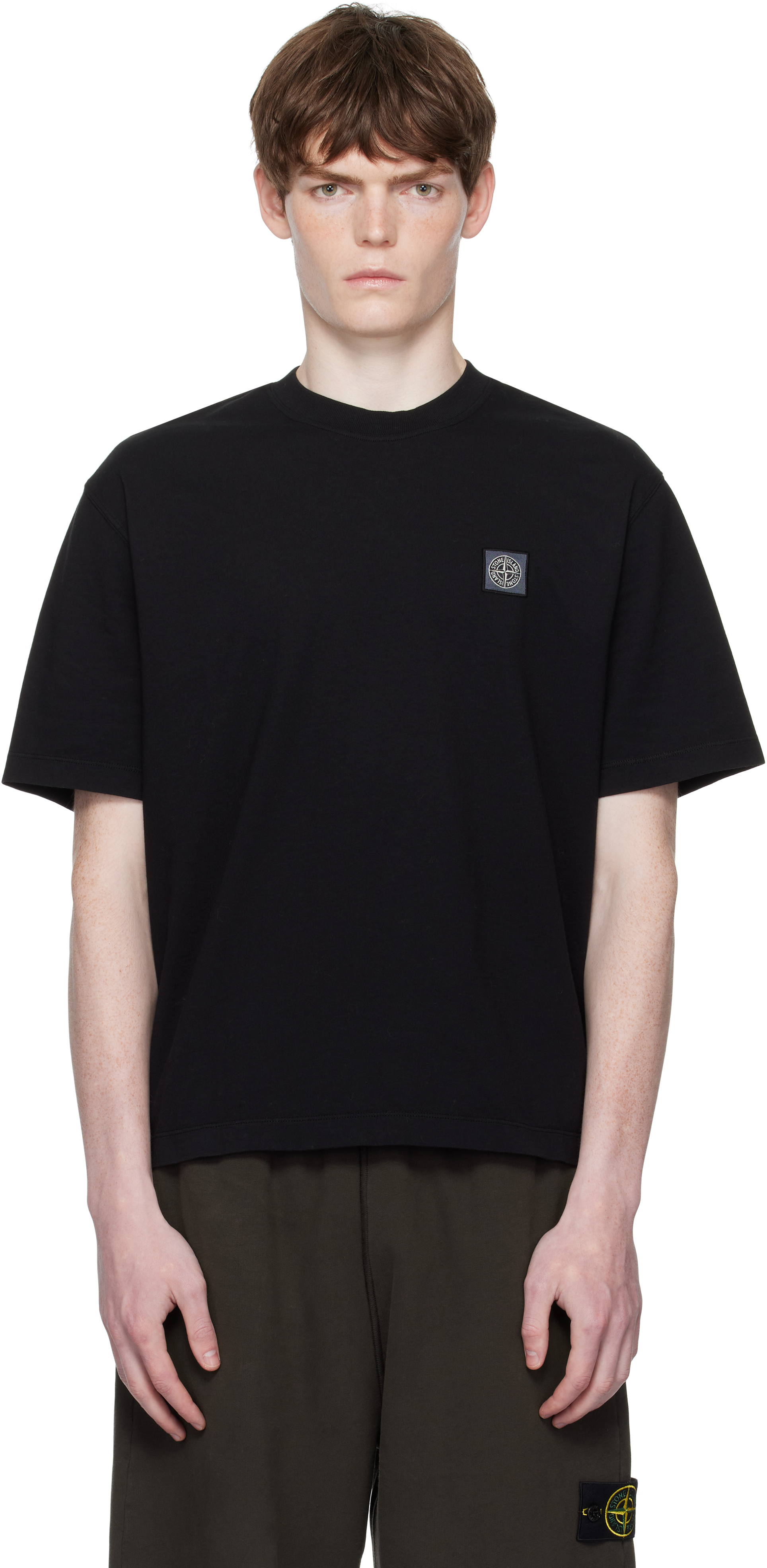 ⭐︎ STONE  ブラック 長袖厚手カットソー XL ⭐︎ Stone Island: ブラック 2100025 Combed Organic Cotton Jersey