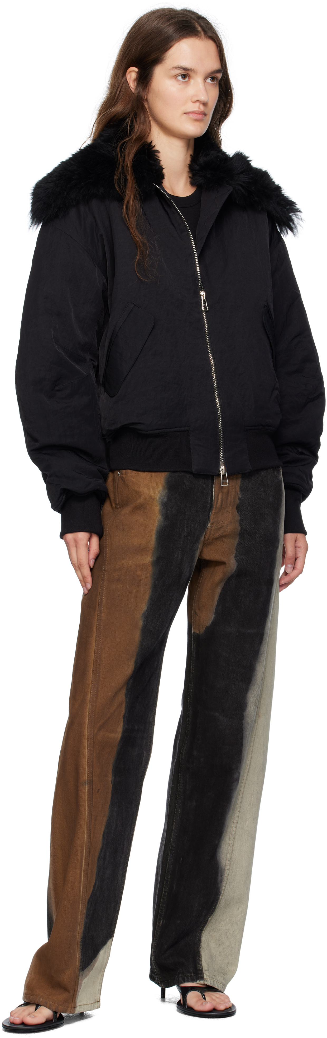 Eckhaus Latta Multicolor Bend Jeans In Gold