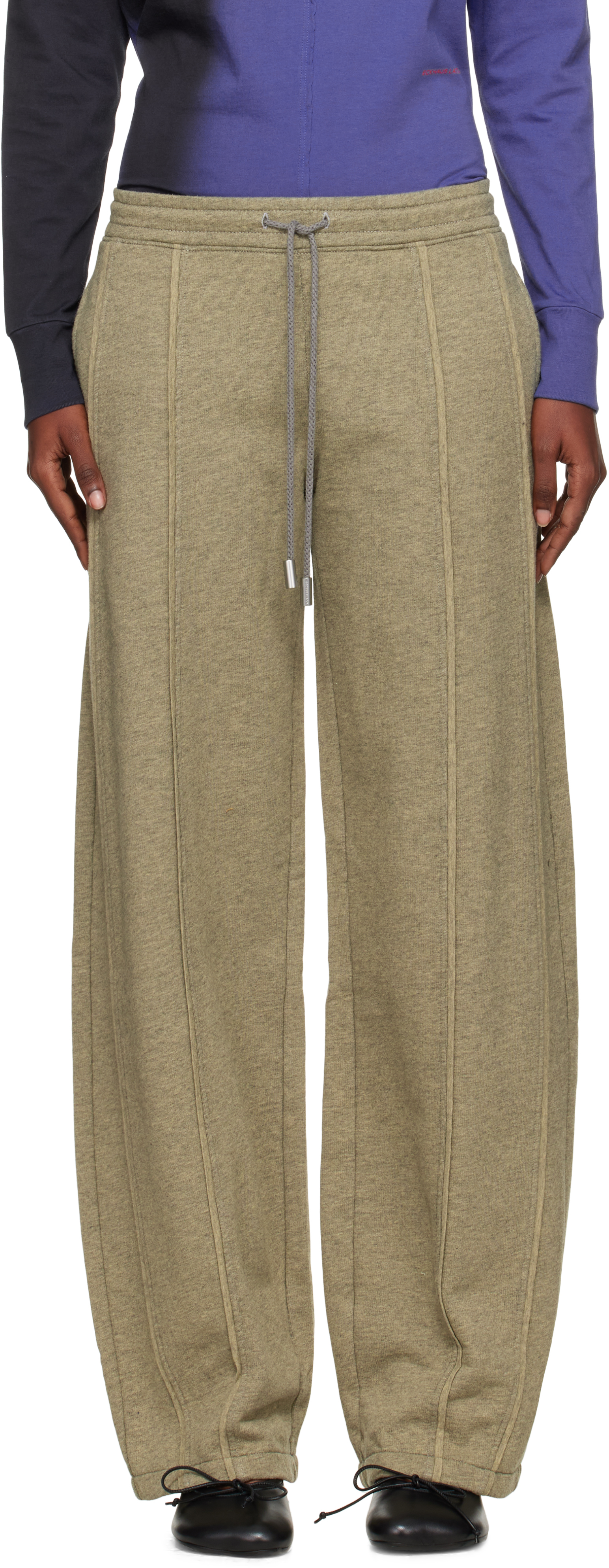 Eckhaus Latta Gray El Sweatpants In Brown