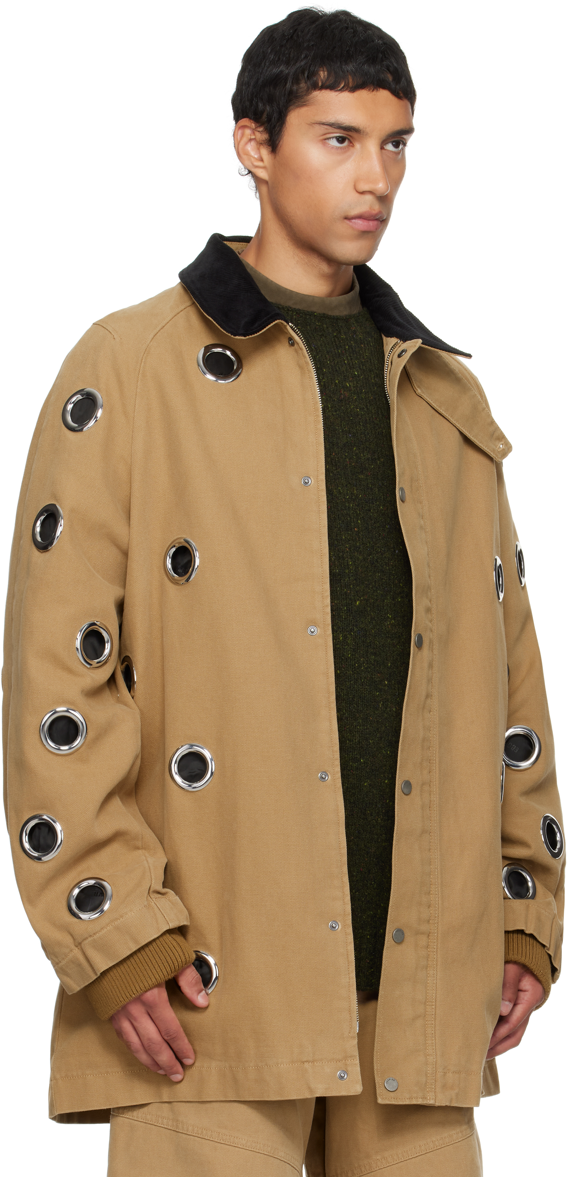 Egonlab Beige Barbour Jacket In Brown