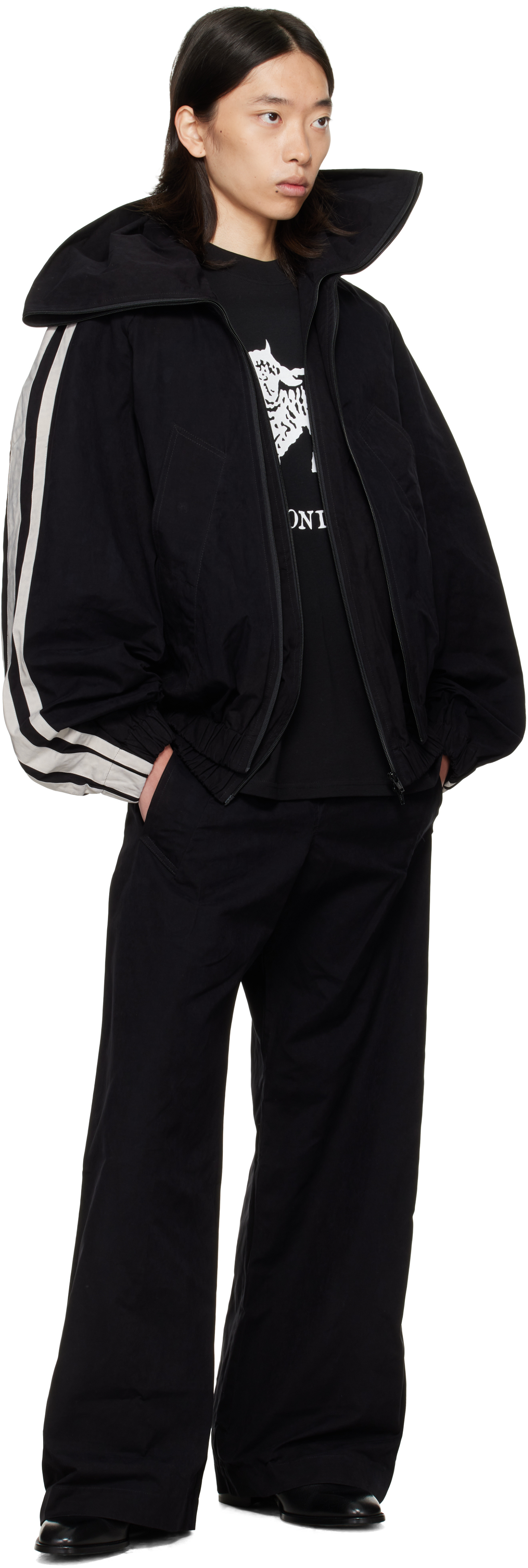 Egonlab Brown Fusion Track Jacket In Black