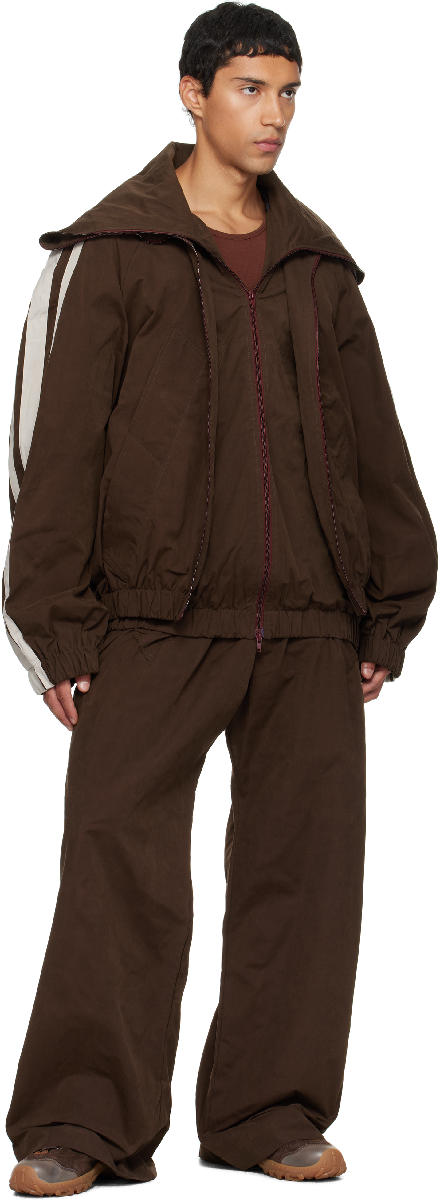 Egonlab Fusion Track Jacket In Brown
