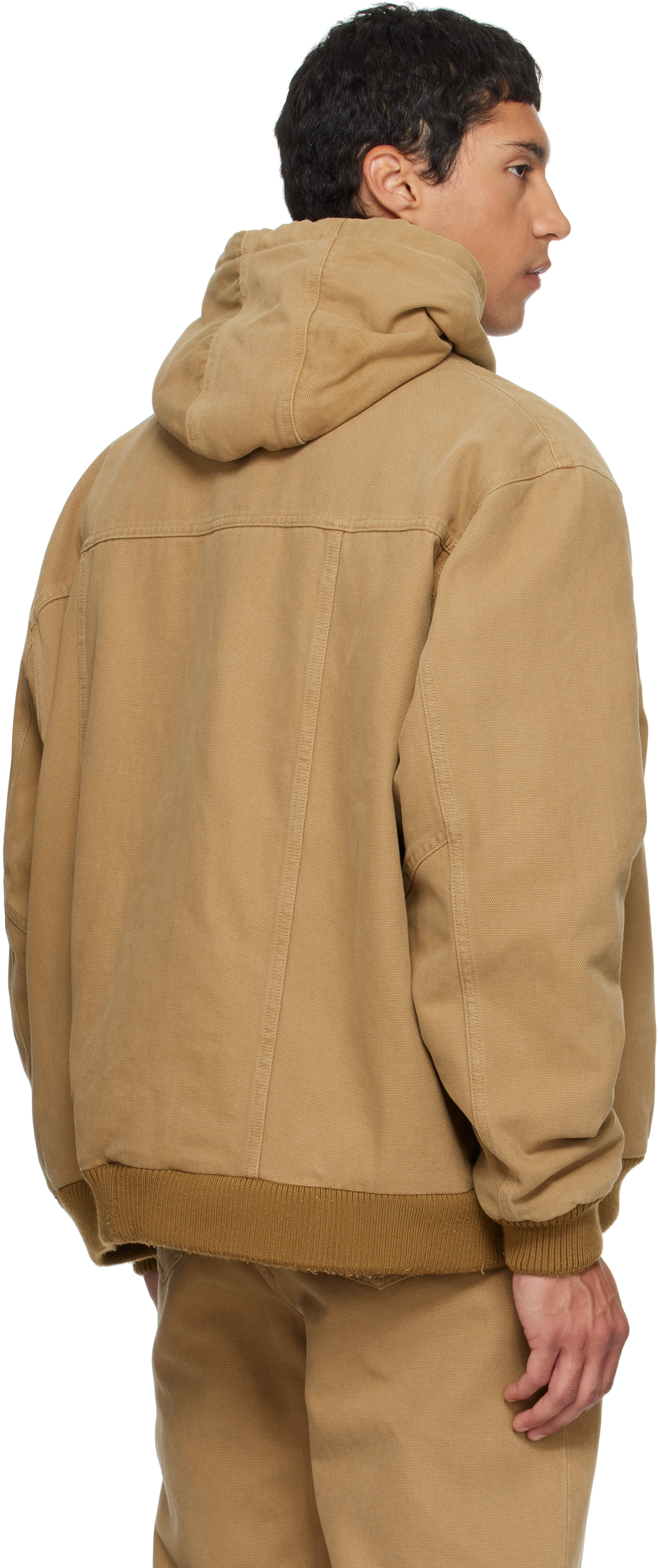 Egonlab Beige Hooded Jacket In Brown