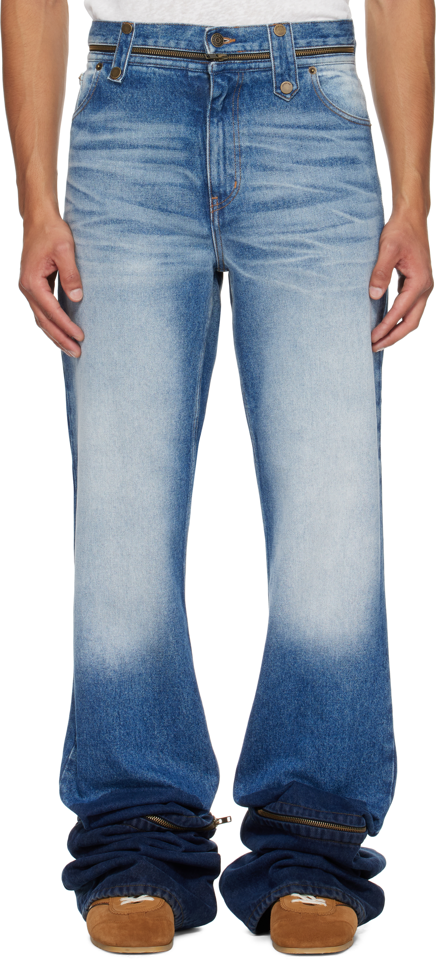 Egonlab Fitted Jeans In Blue