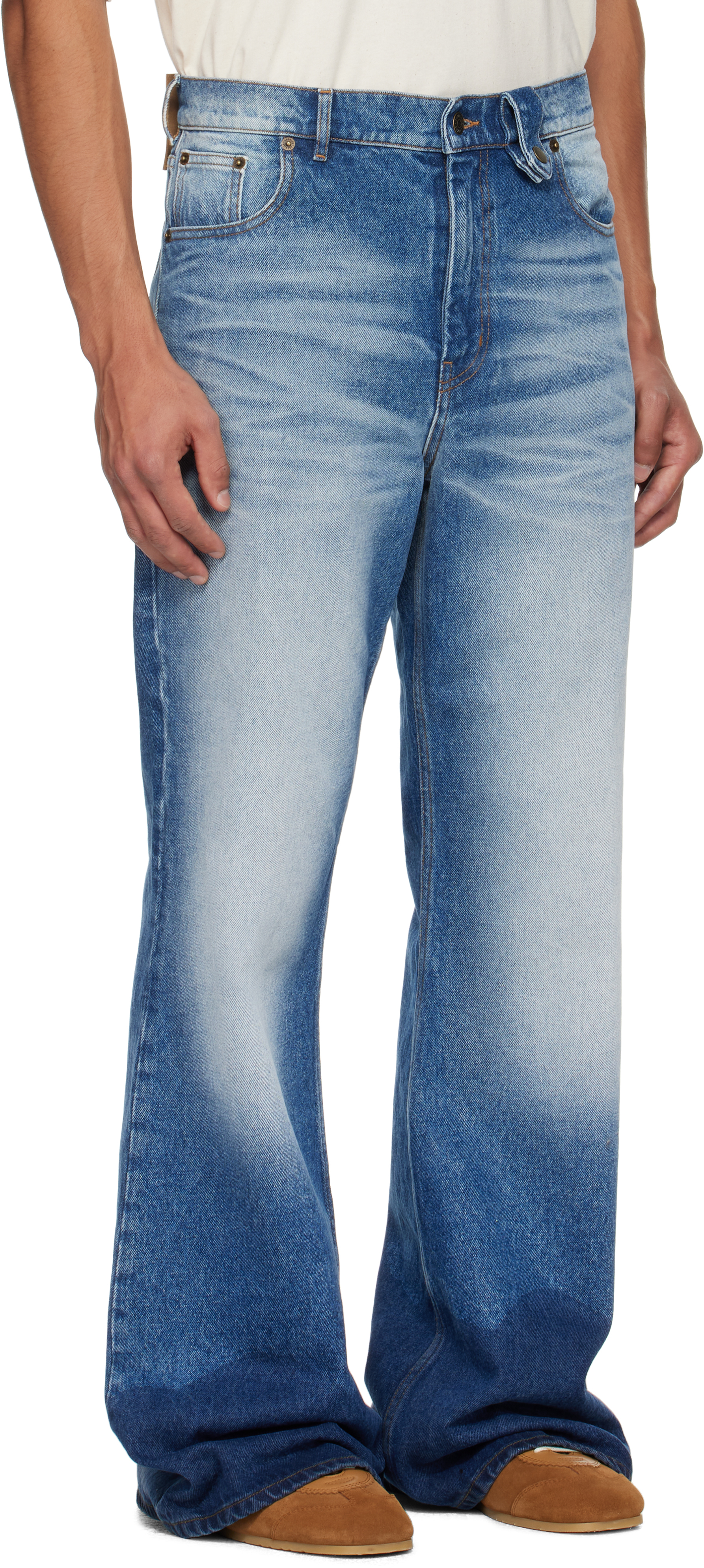 Egonlab Samy Wide Leg Jeans In Blue